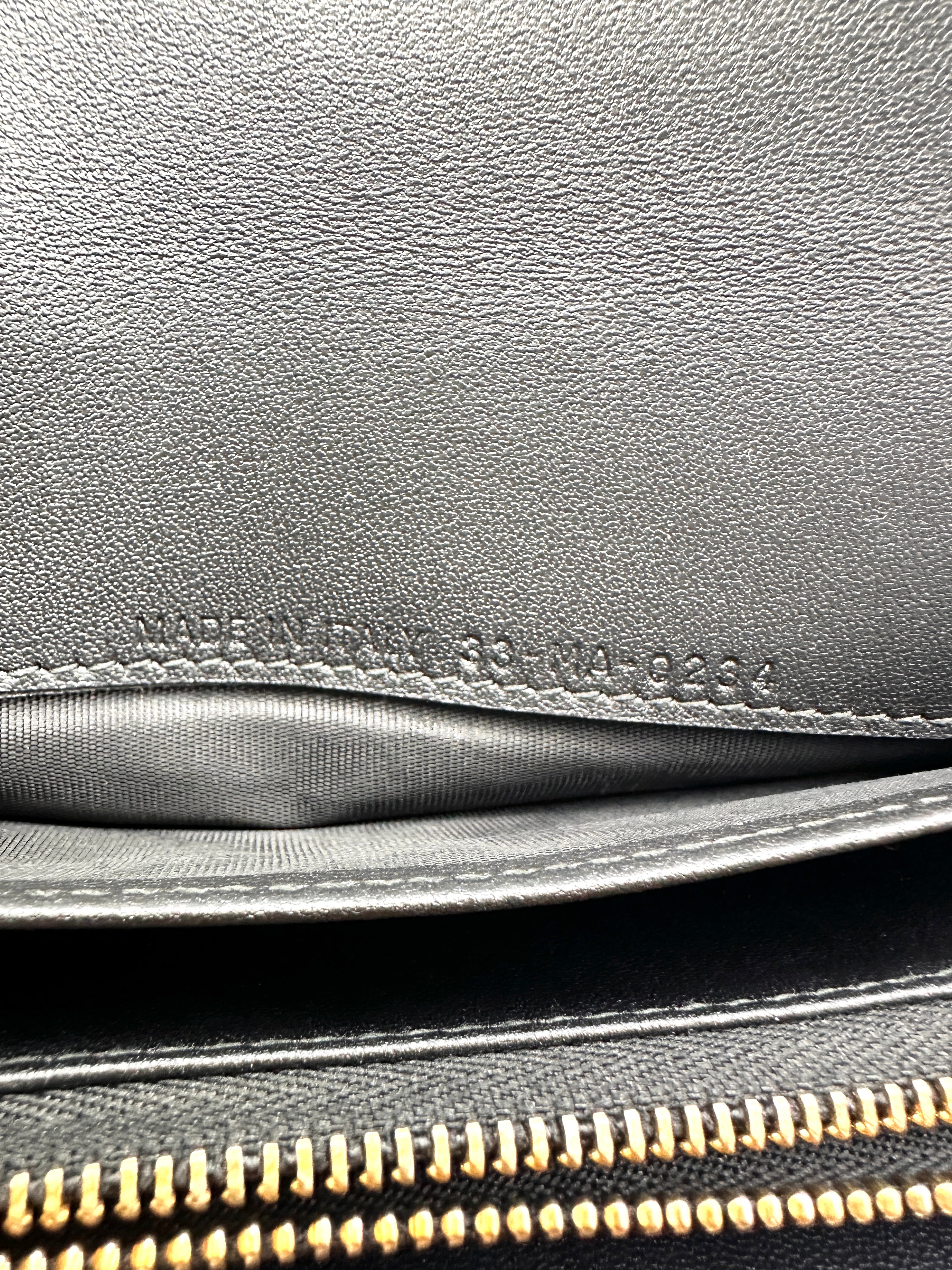 Christian Dior Caro Black Cannage Leather Long Wallet DR950