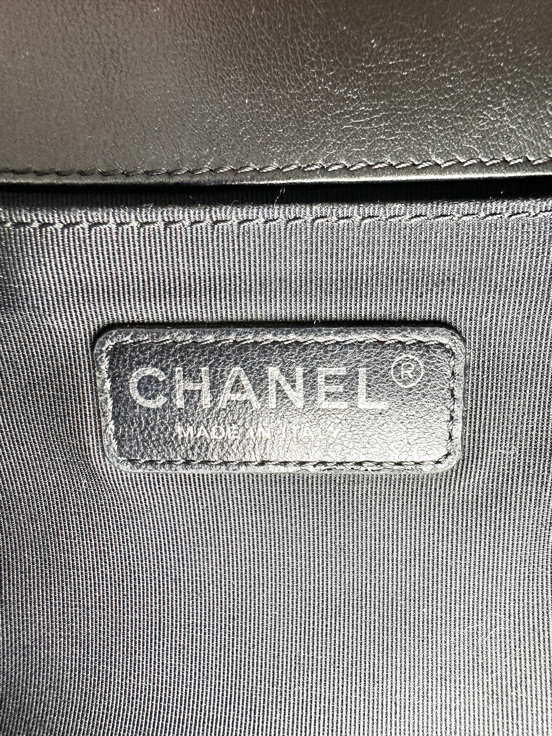 Chanel LeBoy Black Quilted Patent Leather Medium Size Flap Bag(20***27) CC2611