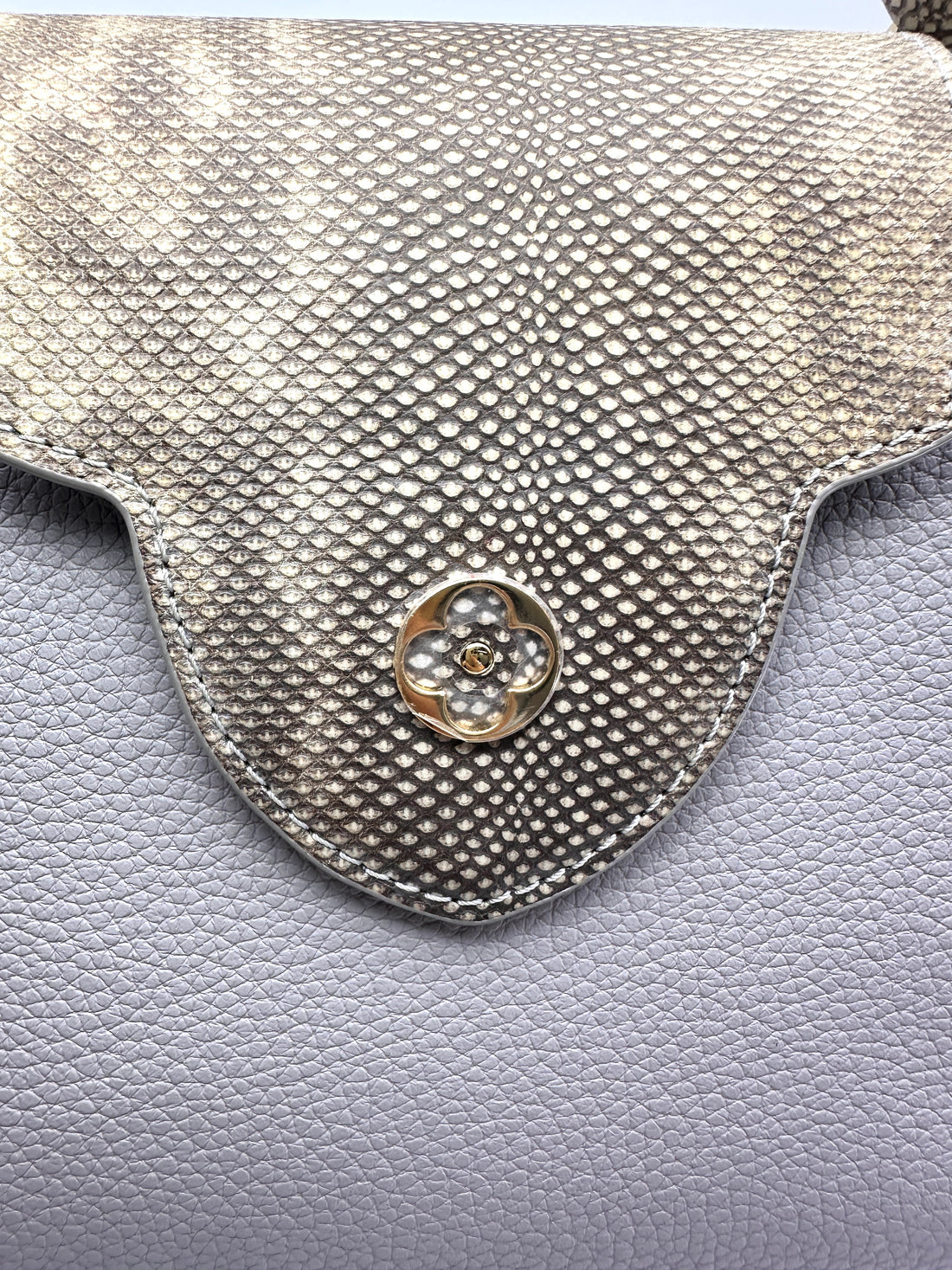 Louis Vuitton Capucines Grey Taurillon Leather Python Handle Bag LV3389