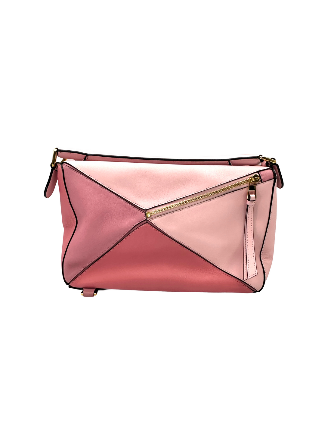 Loewe Puzzle Pink Leather Medium Size Shoulder Bag LW101