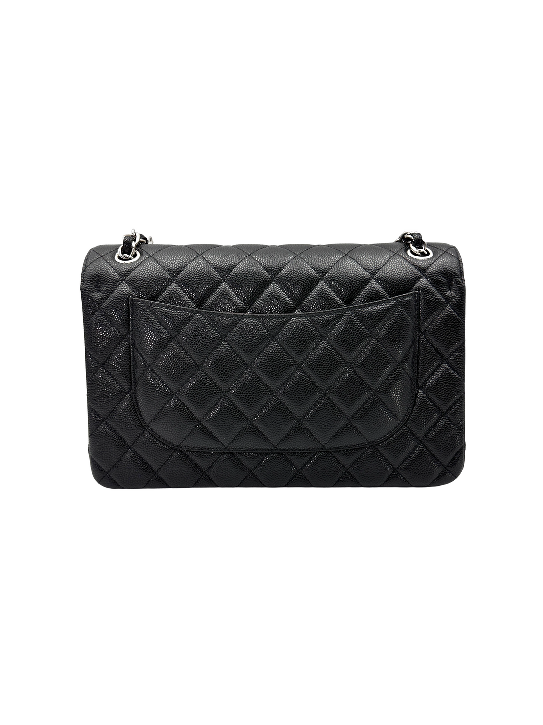 Chanel Classic Flap Black Quilted Leather Shoulder Bag With Silver Buckle(15***91) CC2610