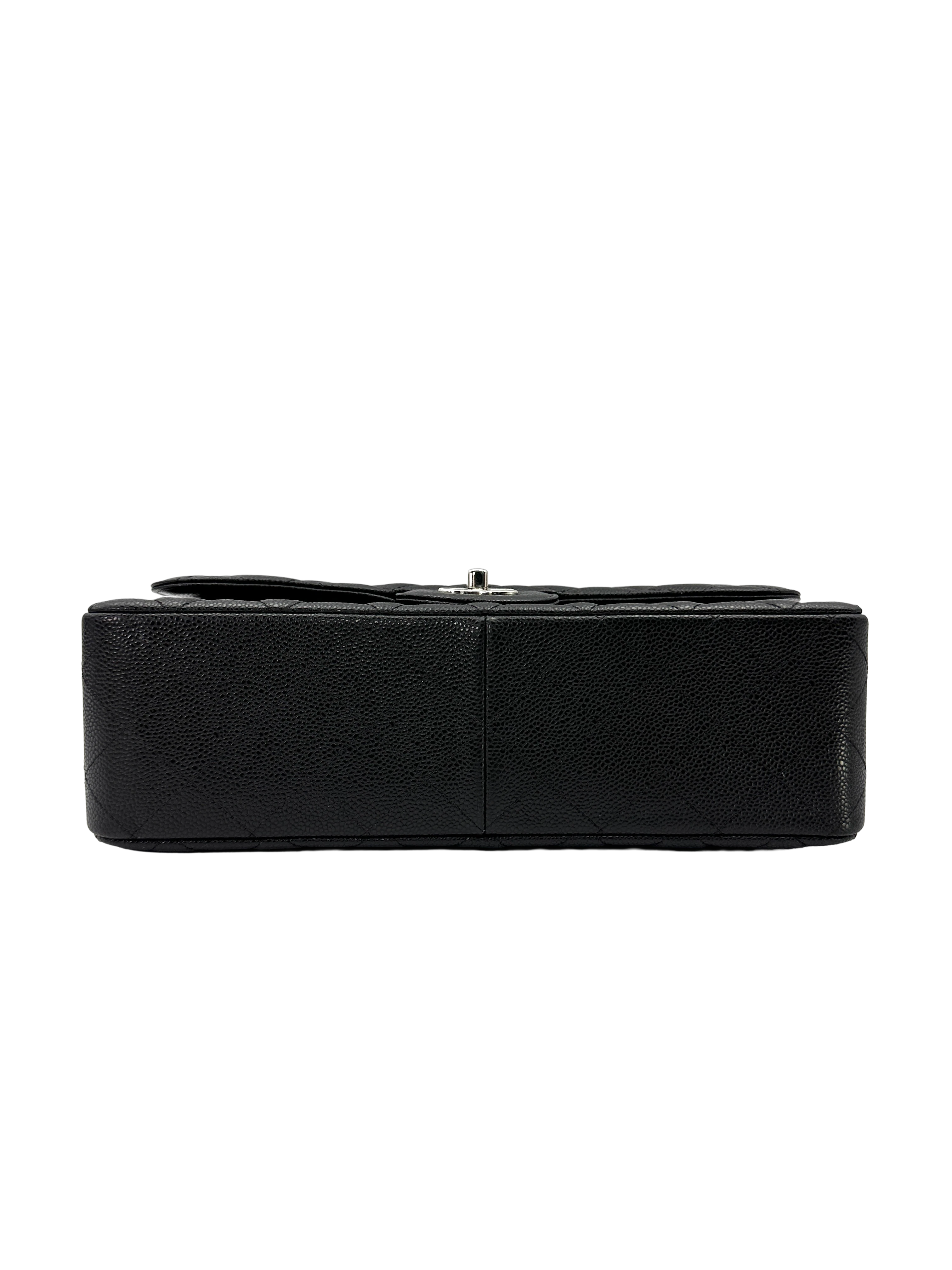 Chanel Classic Flap Black Quilted Leather Shoulder Bag With Silver Buckle(15***91) CC2610