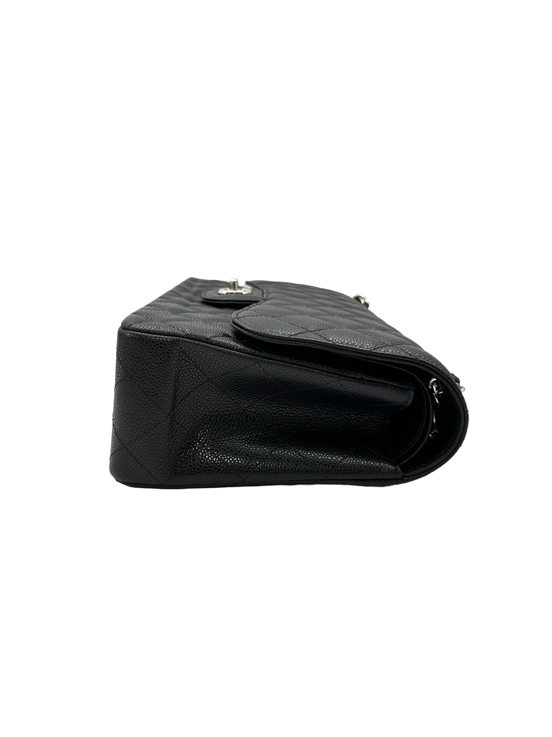 Chanel Classic Flap Black Quilted Leather Shoulder Bag With Silver Buckle(16***97) CC2609