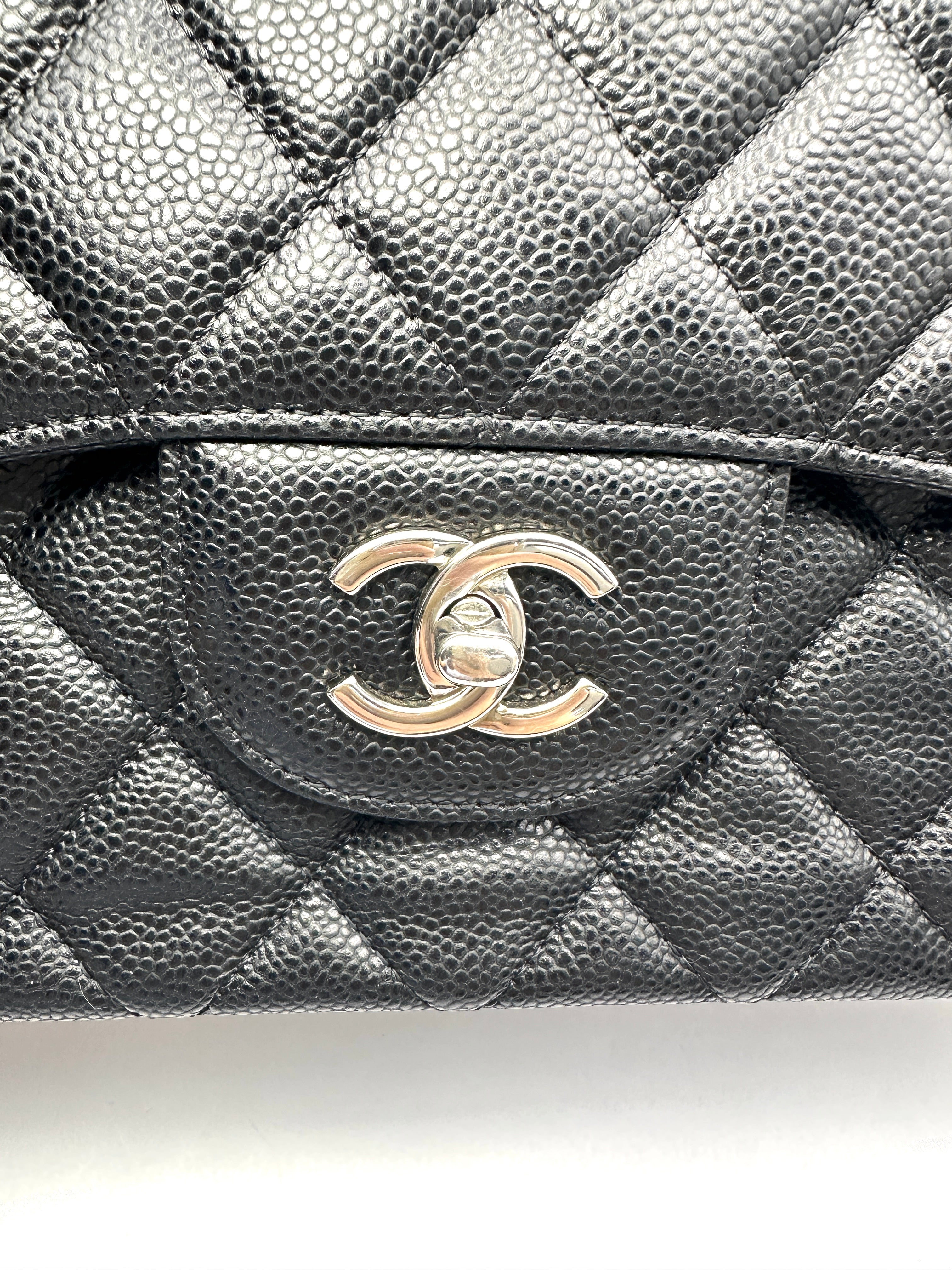 Chanel Classic Flap Black Quilted Leather Shoulder Bag With Silver Buckle(16***97) CC2609