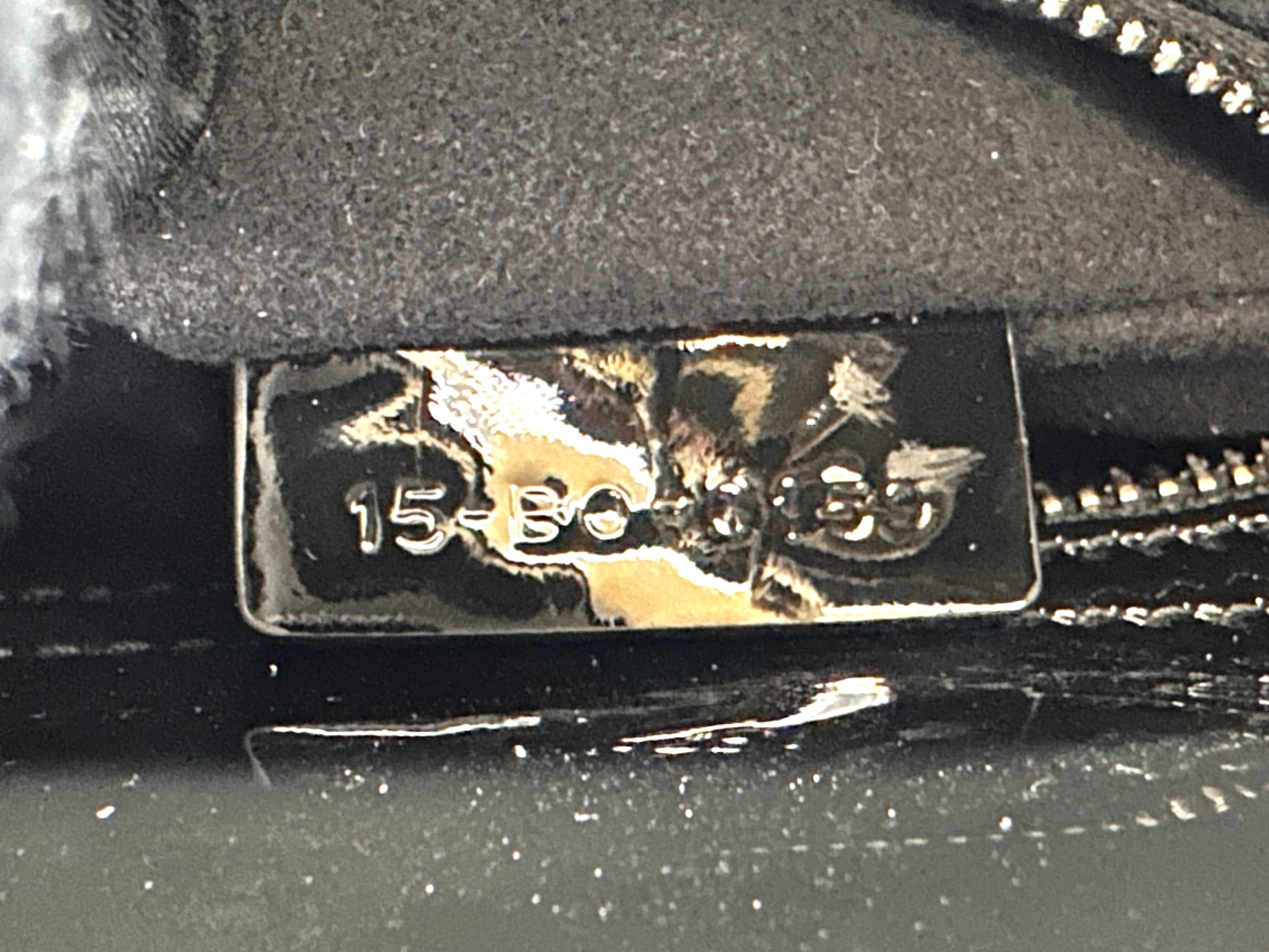 Christian Dior Lady Dior Black Cannage Patent Leather Handle Bag DR953