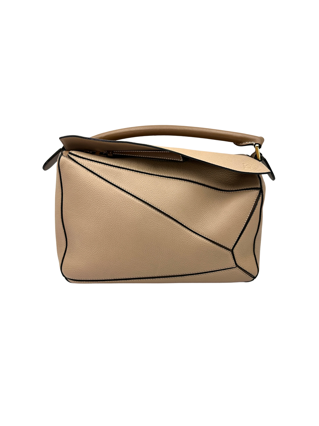 Loewe Puzzle Beige Leather Shoulder Bag LW102