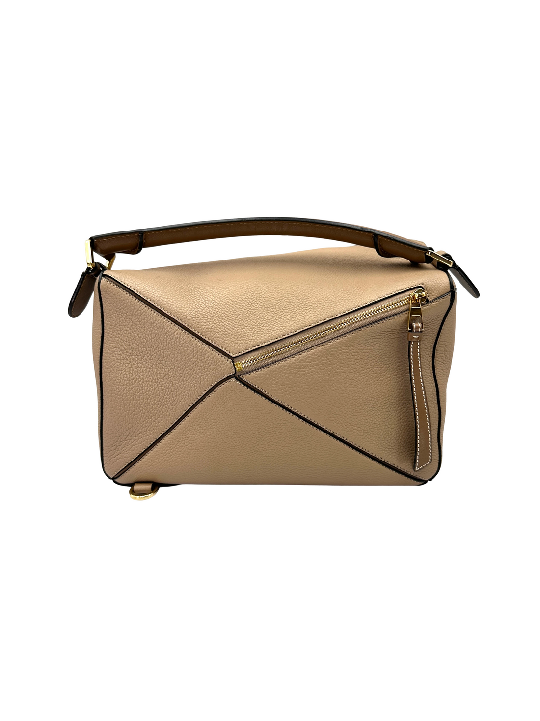 Loewe Puzzle Beige Leather Shoulder Bag LW102