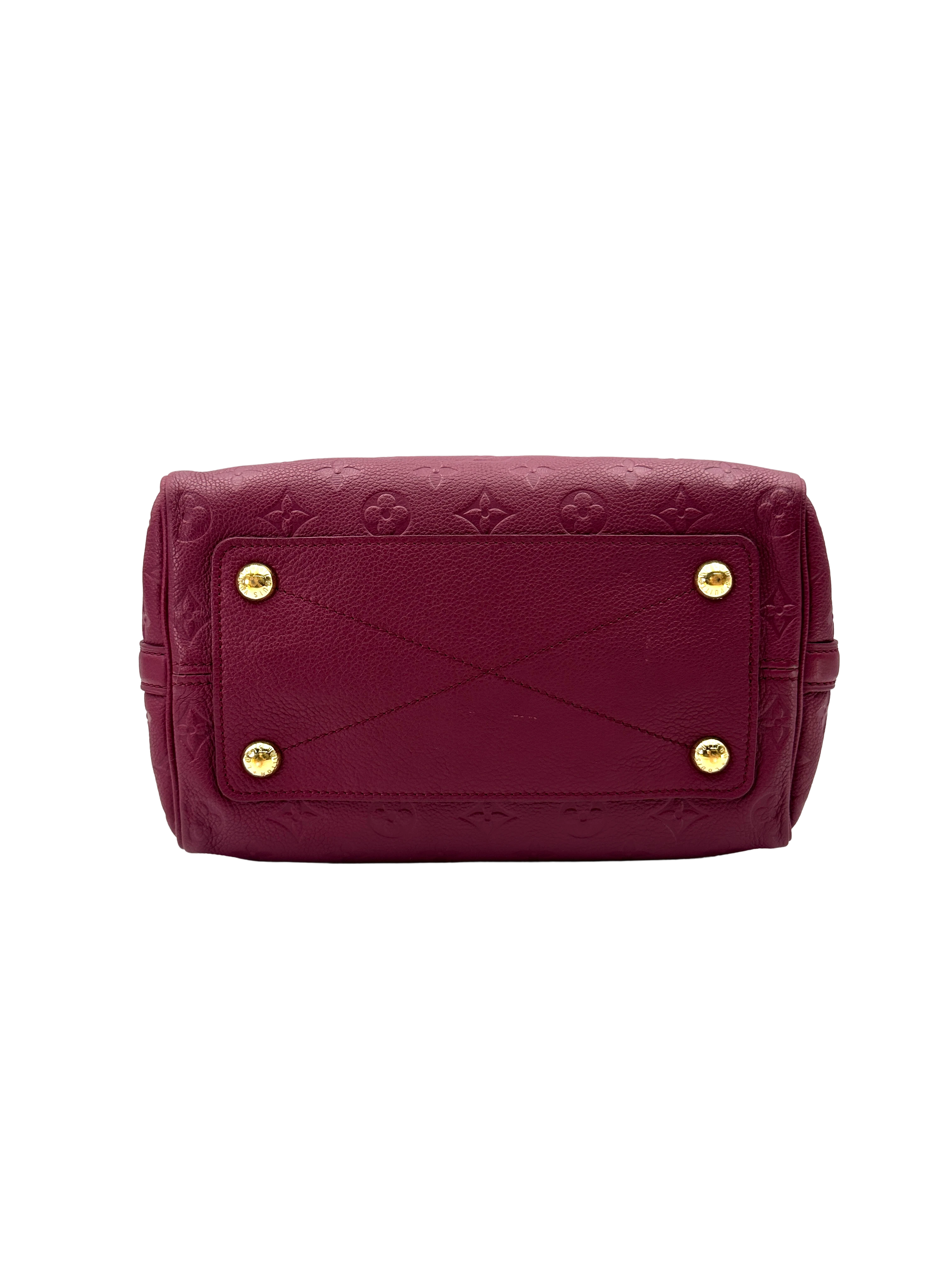 Louis Vuitton Speedy25 Red Monogram Empreinte Leather Handle Bag LV3390