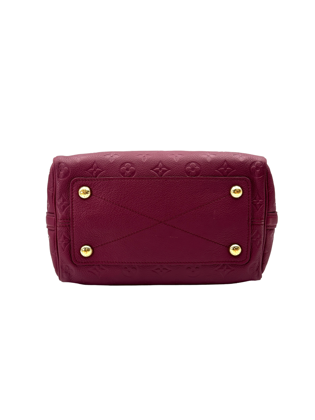 Louis Vuitton Speedy25 Red Monogram Empreinte Leather Handle Bag LV3390