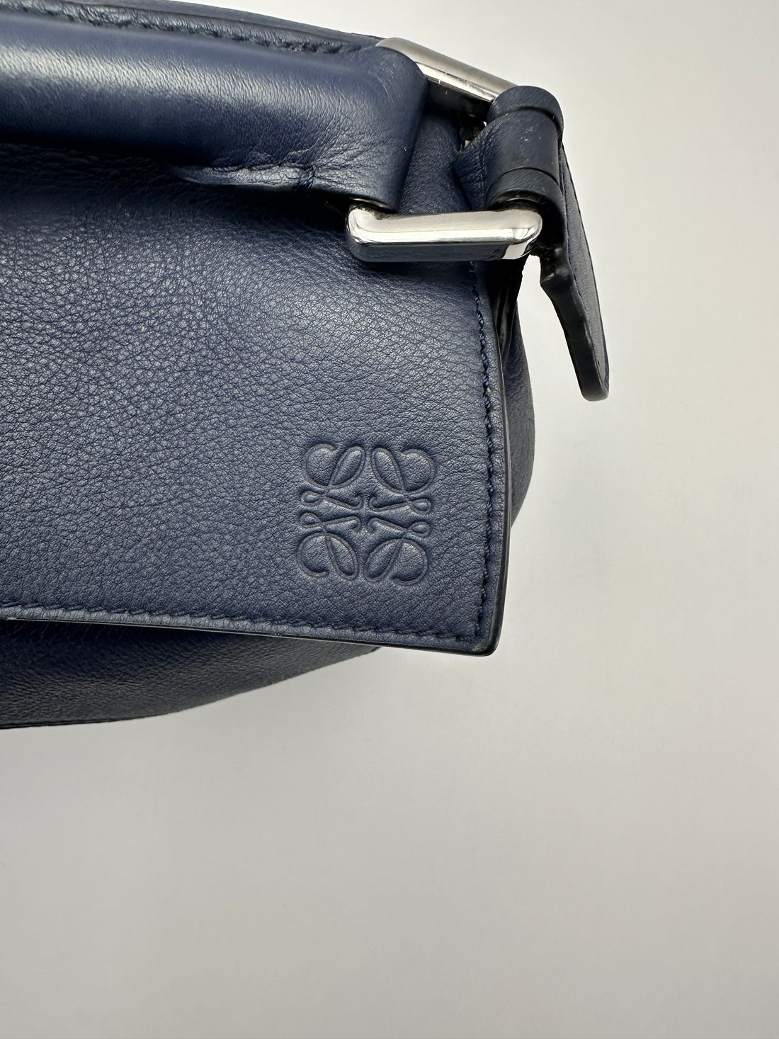 Loewe Puzzle Navy Leather Small Size Shoulder Bag LW103