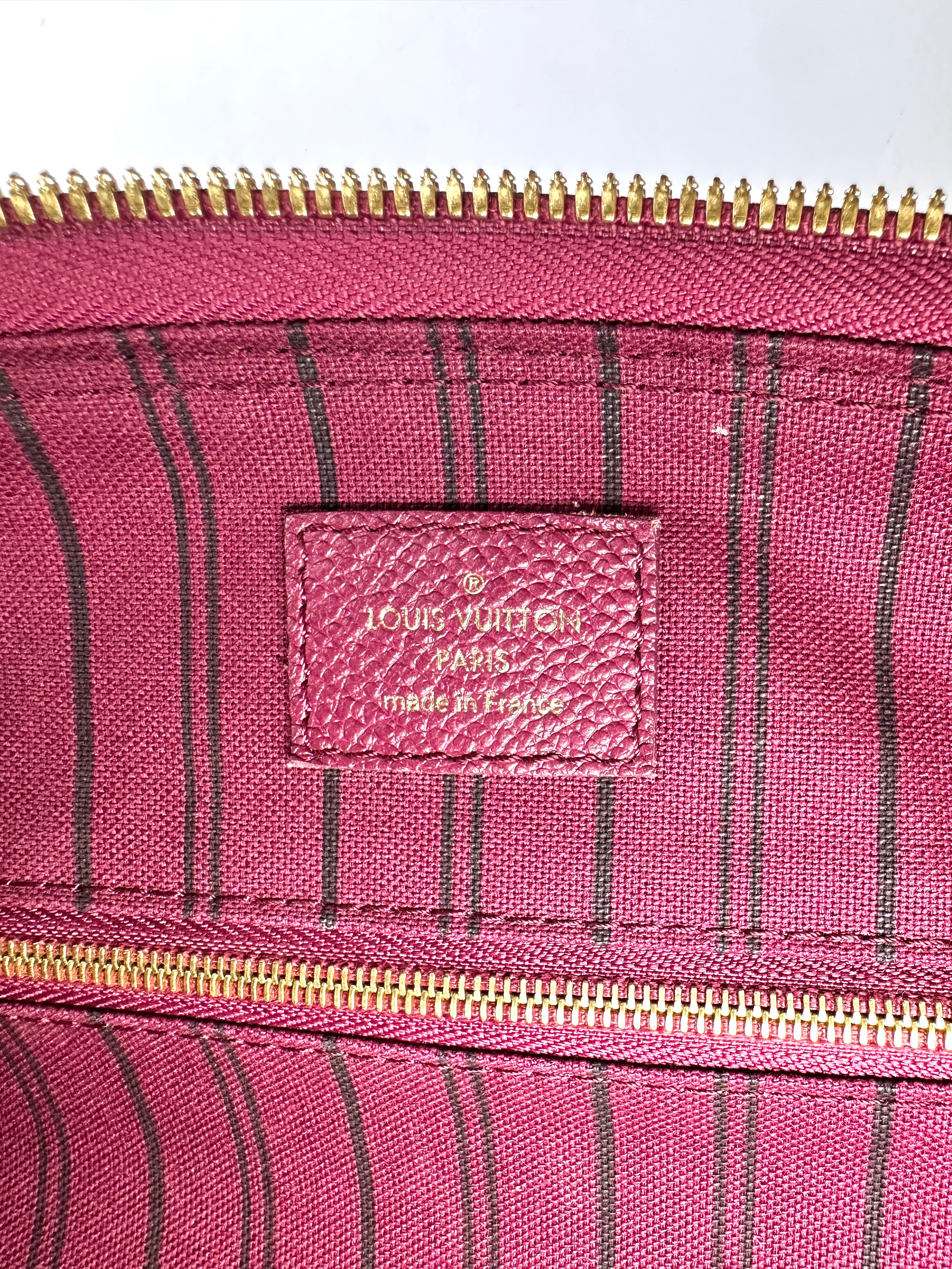 Louis Vuitton Speedy25 Red Monogram Empreinte Leather Handle Bag LV3390