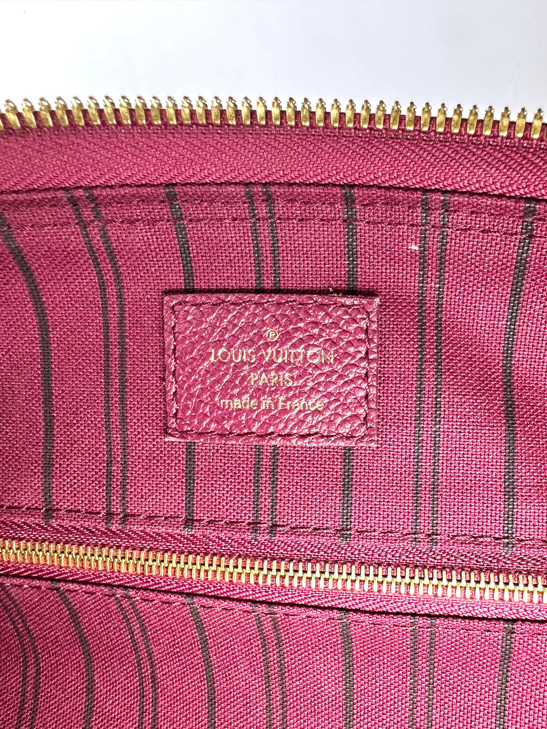 Louis Vuitton Speedy25 Red Monogram Empreinte Leather Handle Bag LV3390