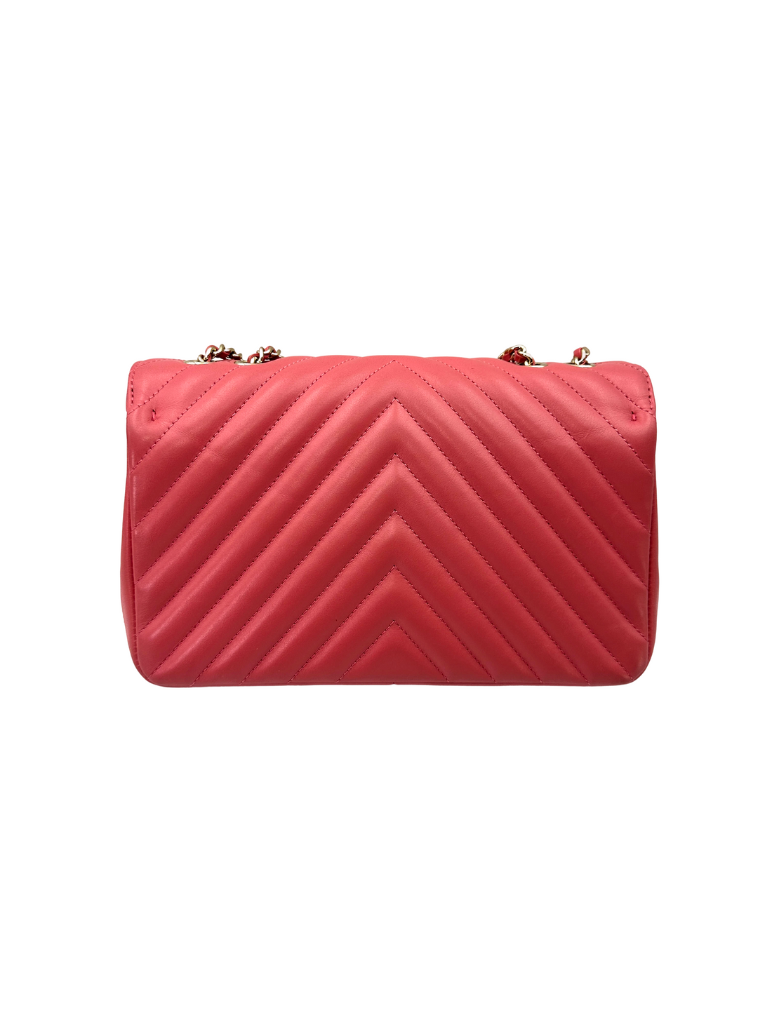 Chanel Classic Flap Pink Chervon Quilted Leather Mini Shoulder Bag(28***39) CC2613