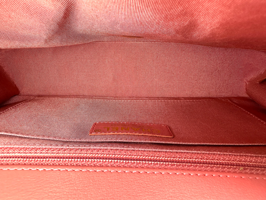 Chanel Classic Flap Pink Chervon Quilted Leather Mini Shoulder Bag(28***39) CC2613