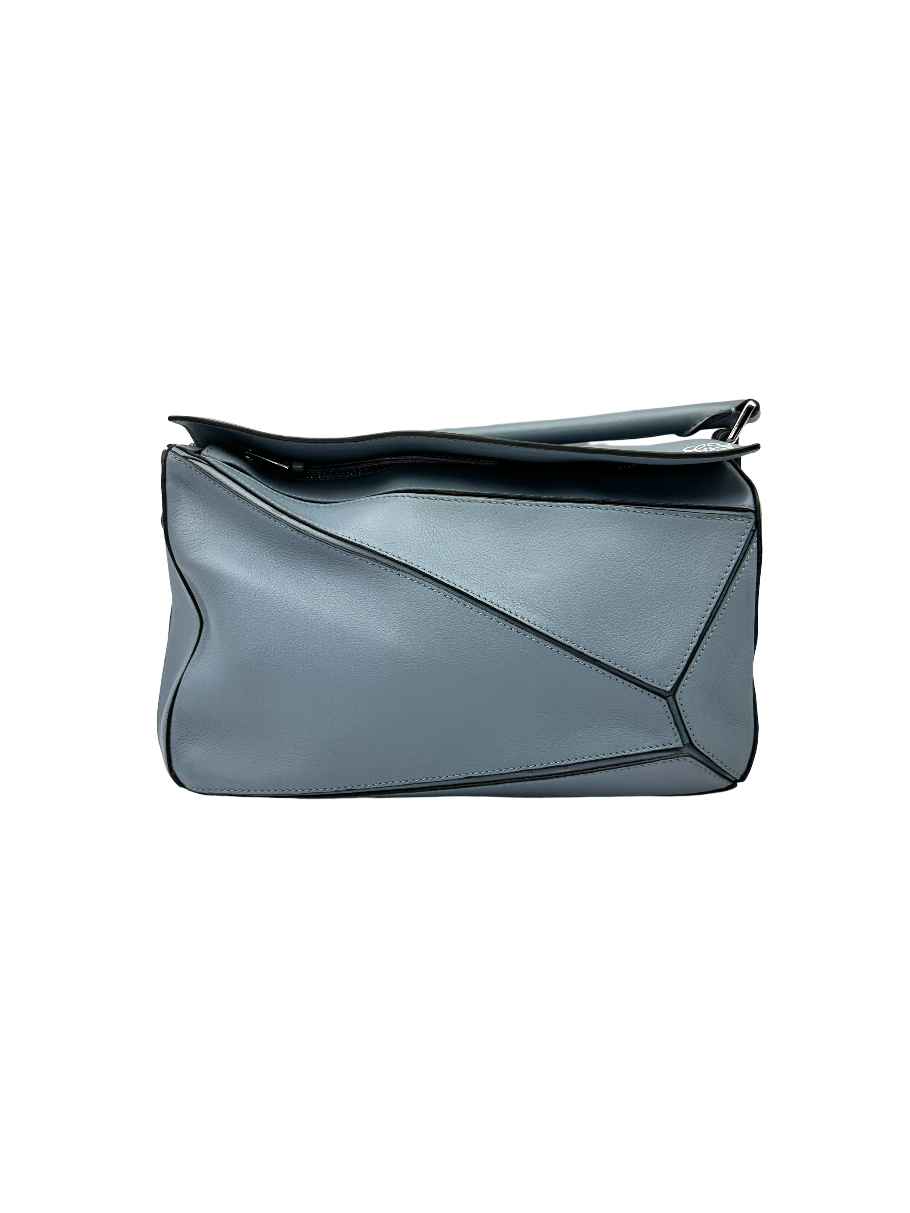 Loewe Puzzle Blue Leather Shoulder Bag LW104