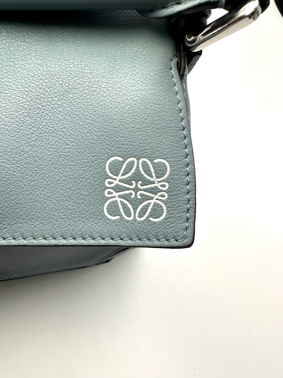Loewe Puzzle Blue Leather Shoulder Bag LW104