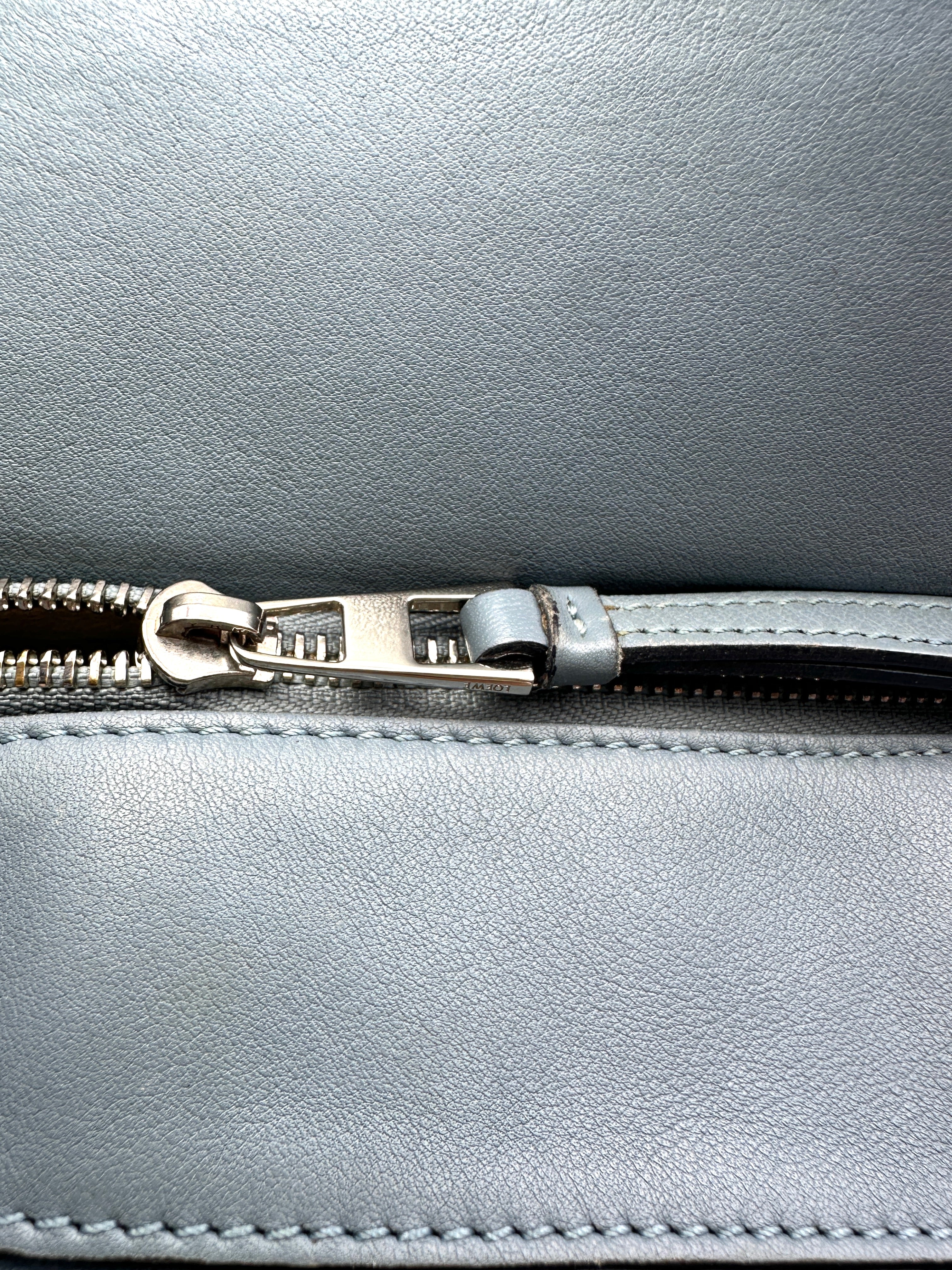 Loewe Puzzle Blue Leather Shoulder Bag LW104