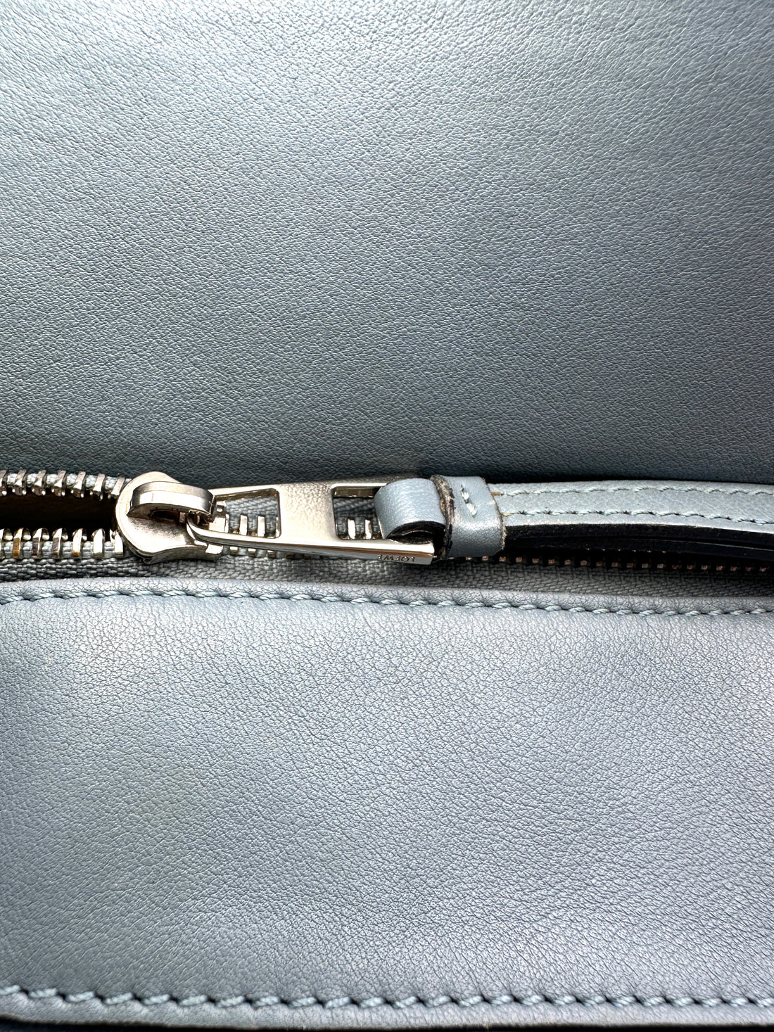 Loewe Puzzle Blue Leather Shoulder Bag LW104