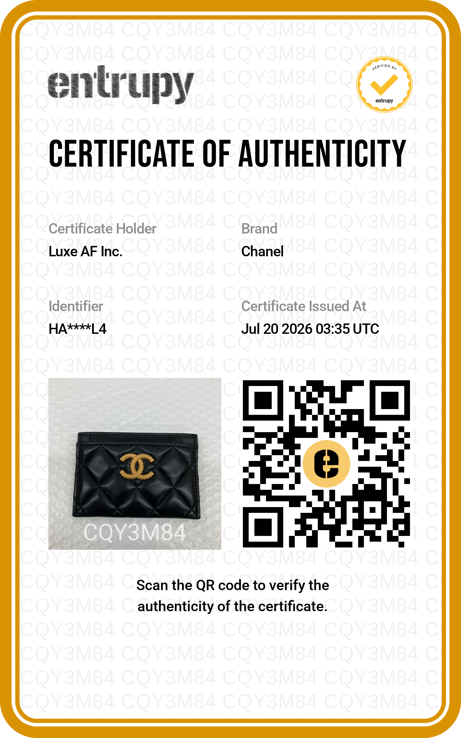 Chanel Black Quilted Leather Wallet(HA***L4) CC2604