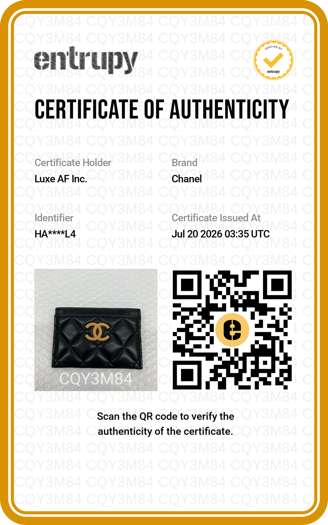 Chanel Black Quilted Leather Wallet(HA***L4) CC2604