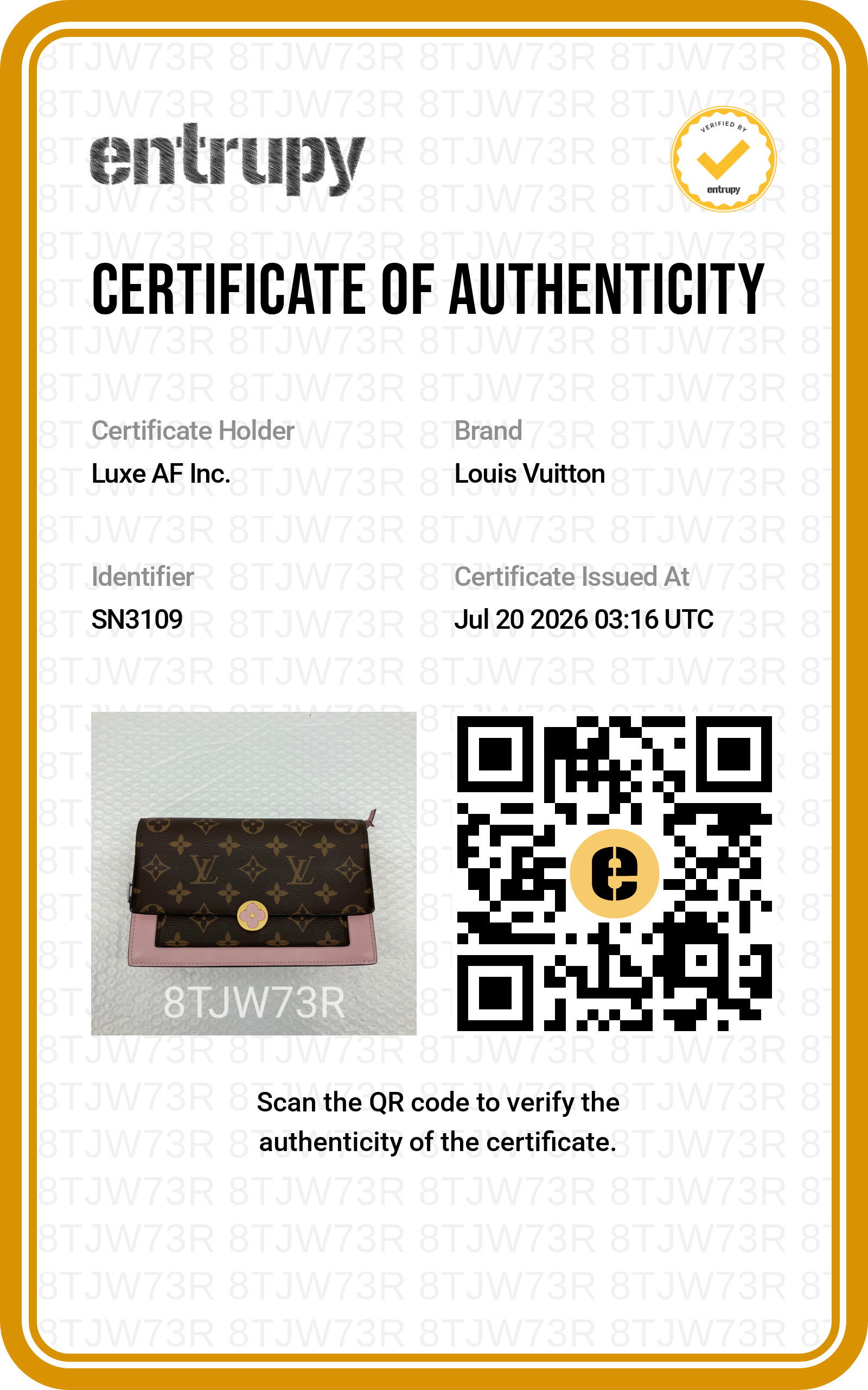 Louis Vuitton Flore Monogram Canvas & Pink Leather Wallet On Chain LV3383
