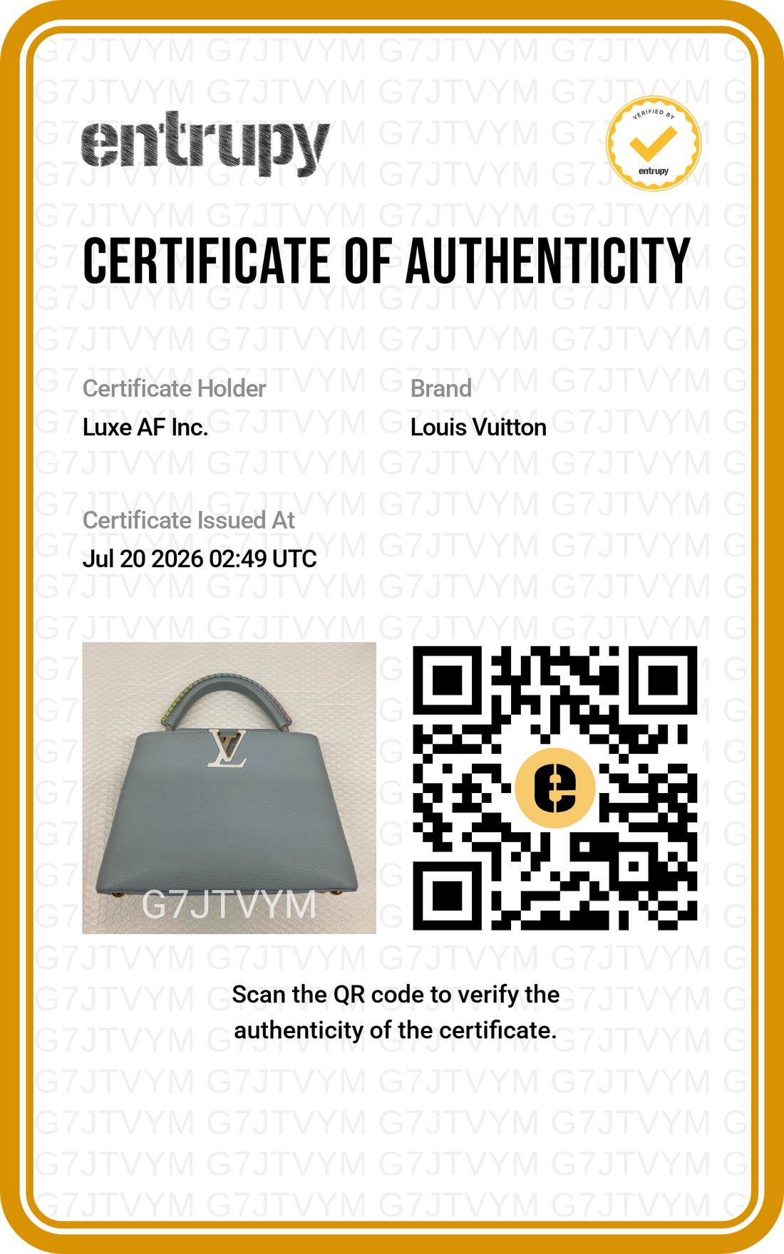 Louis Vuitton Capucines Blue Taurillon Leather Handle Bag LV3382