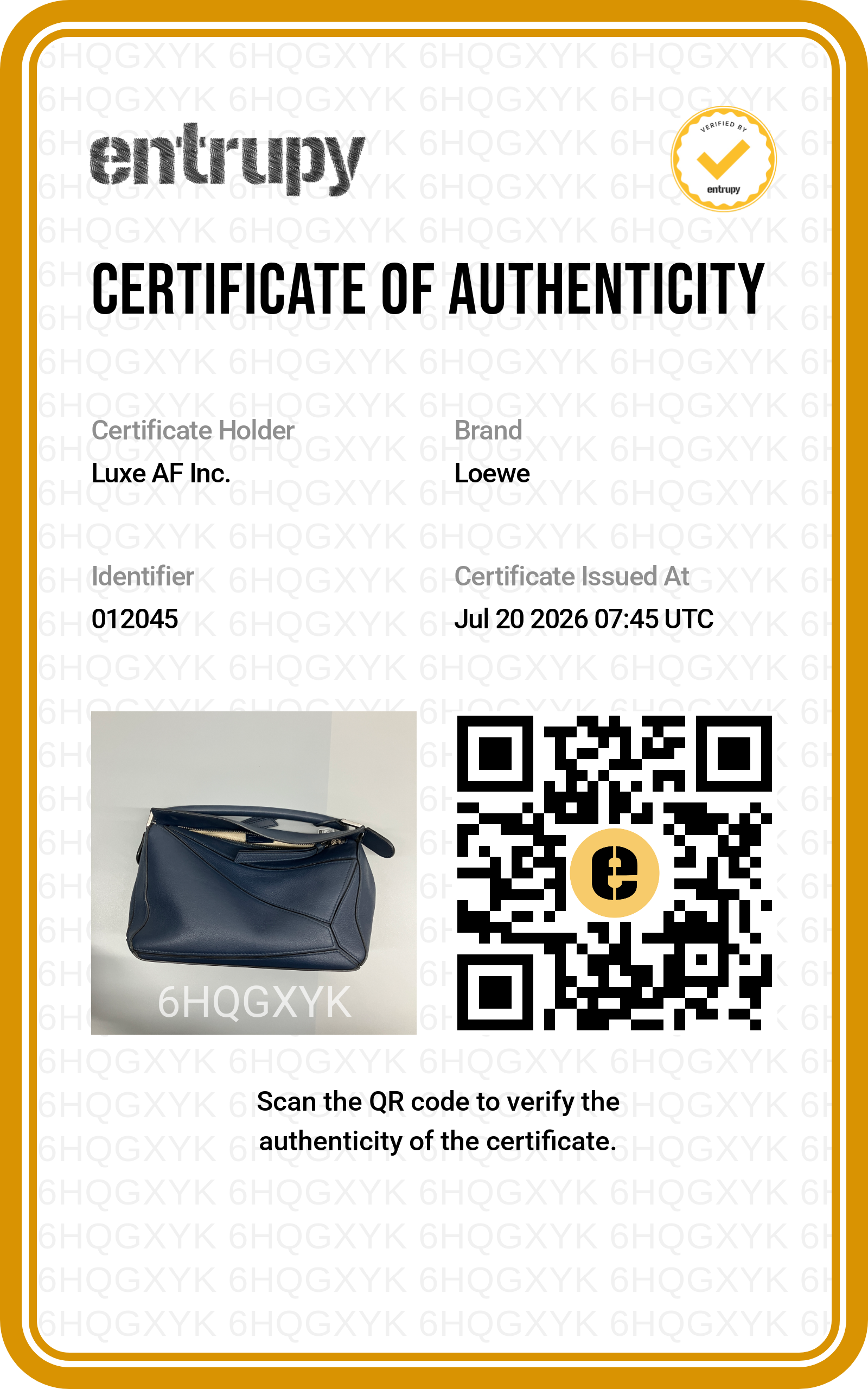 Loewe Puzzle Navy Leather Small Size Shoulder Bag LW103