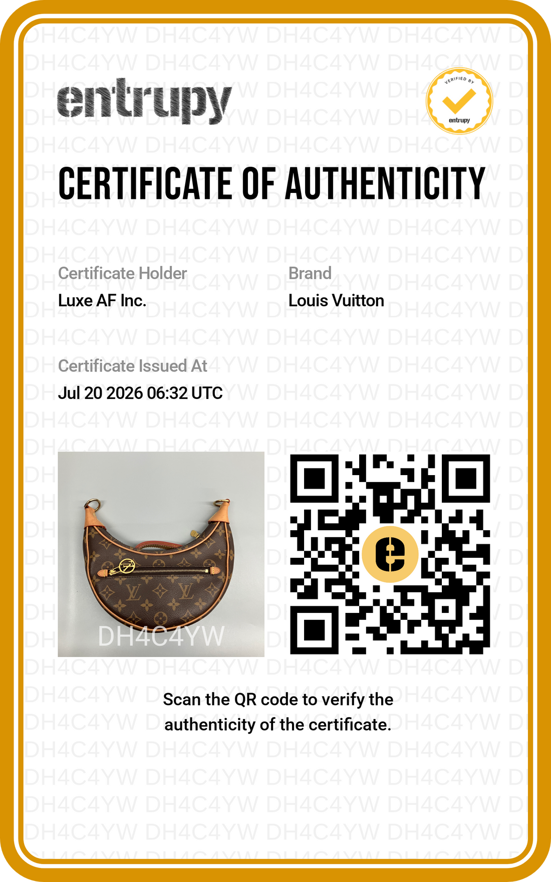 Louis Vuitton Loop Monogram Canvas Shoulder Bag LV3386
