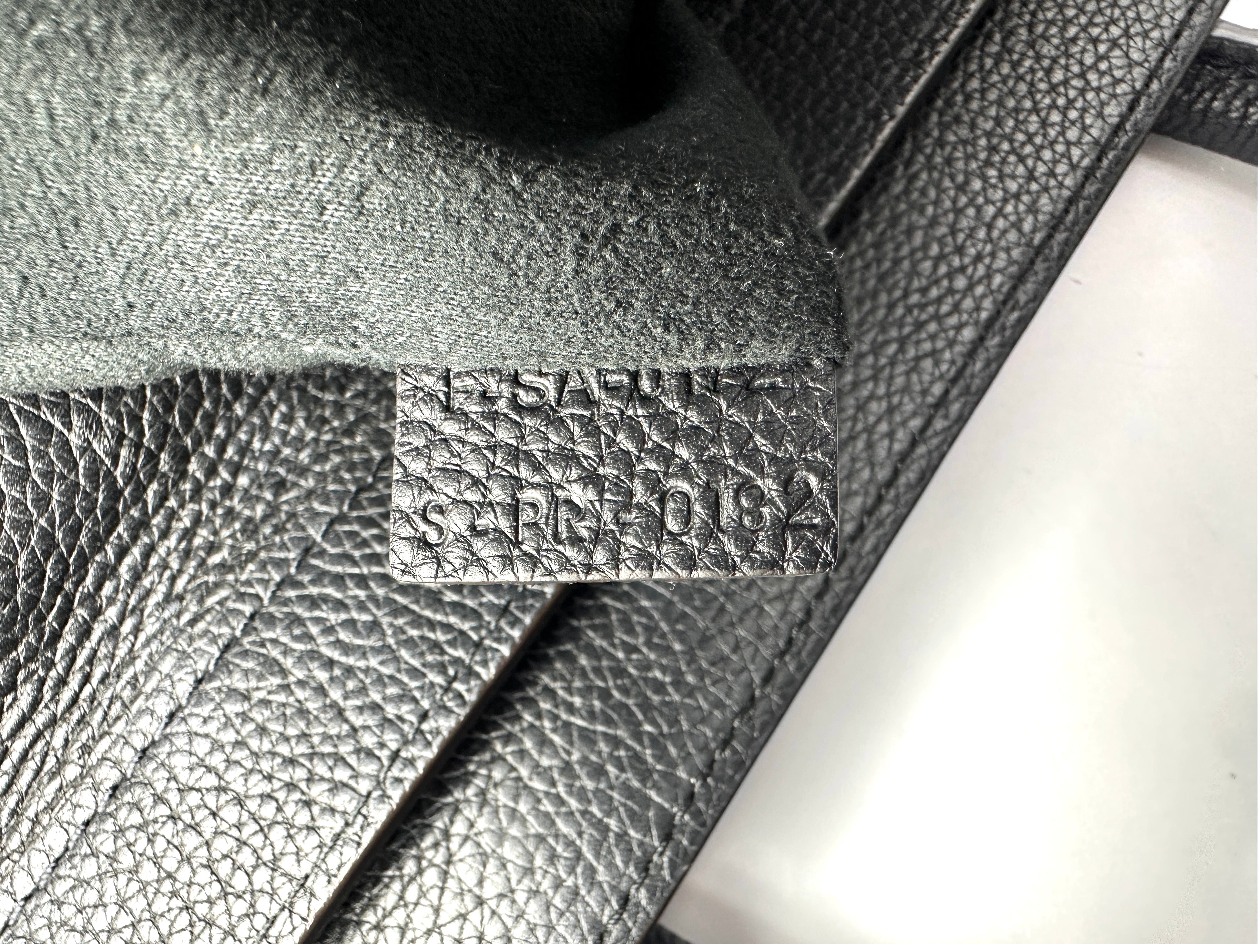 Celine Luggage Black Leather Medium Size Handle Bag CE200