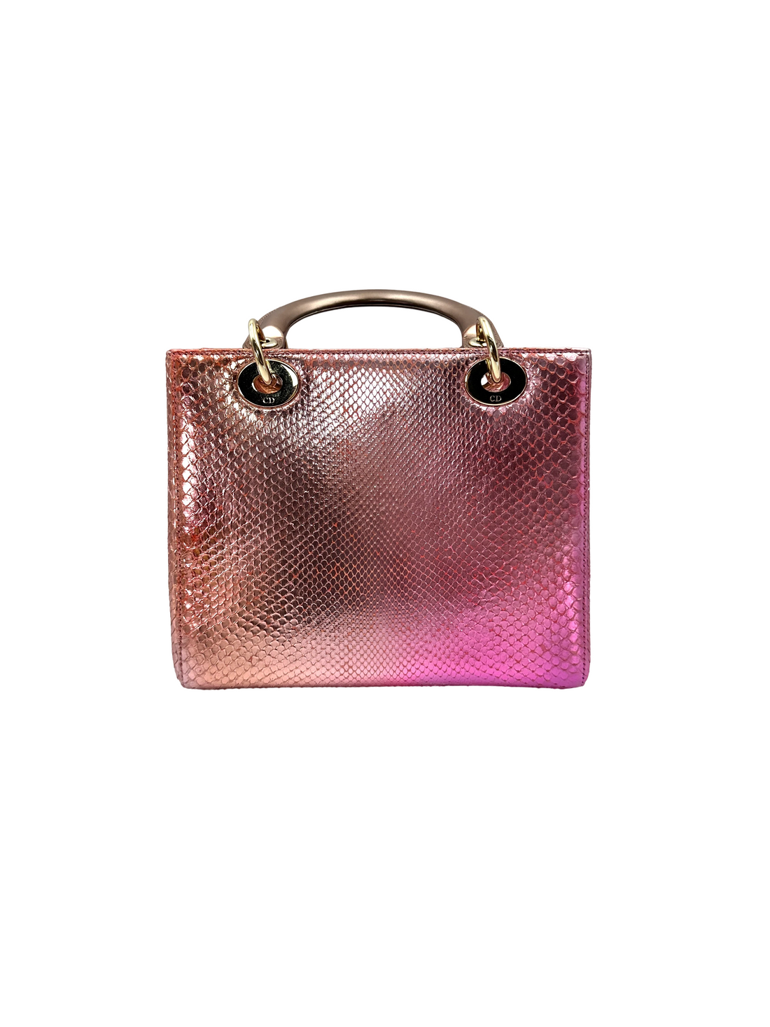 Christian Dior Lady Dior Pink Leather Handle Bag DR959