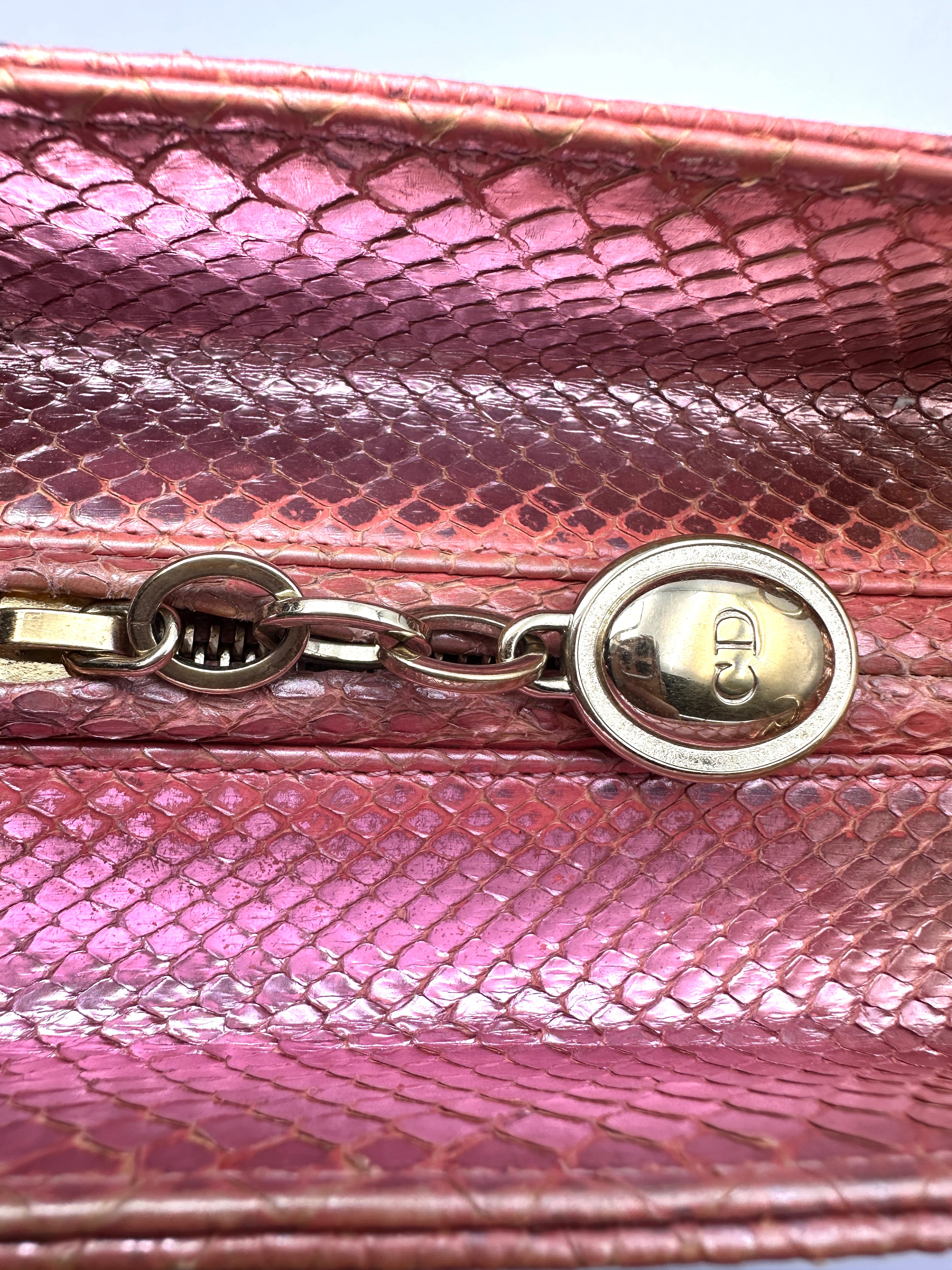 Christian Dior Lady Dior Pink Leather Handle Bag DR959