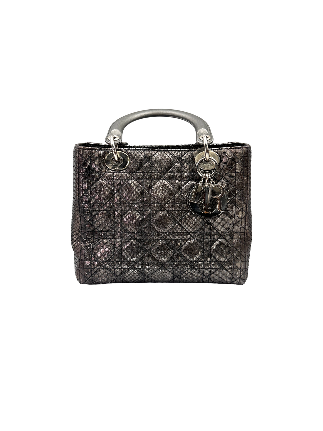 Christian Dior Lady Dior Python Leather Handle Bag DR960