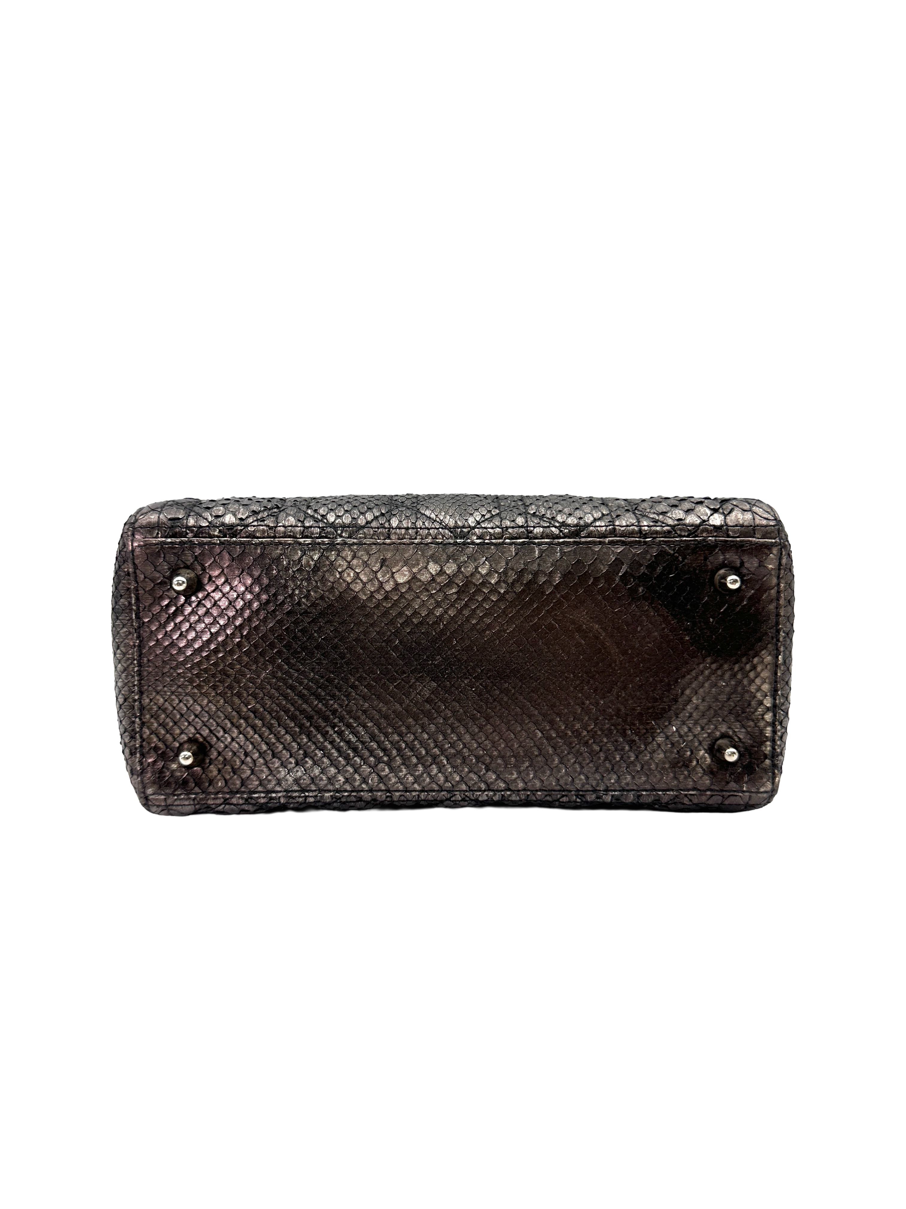 Christian Dior Lady Dior Python Leather Handle Bag DR960