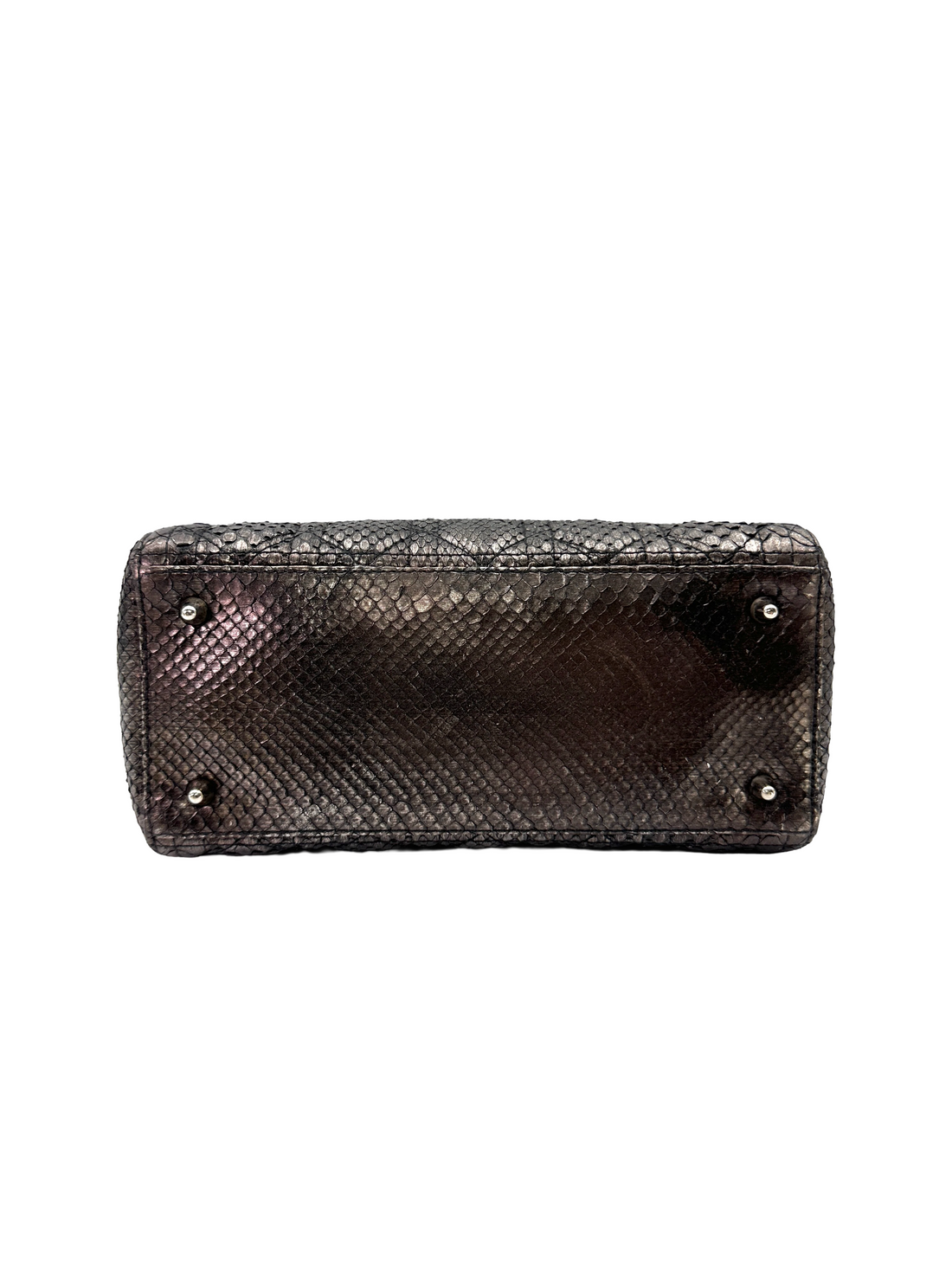 Christian Dior Lady Dior Python Leather Handle Bag DR960