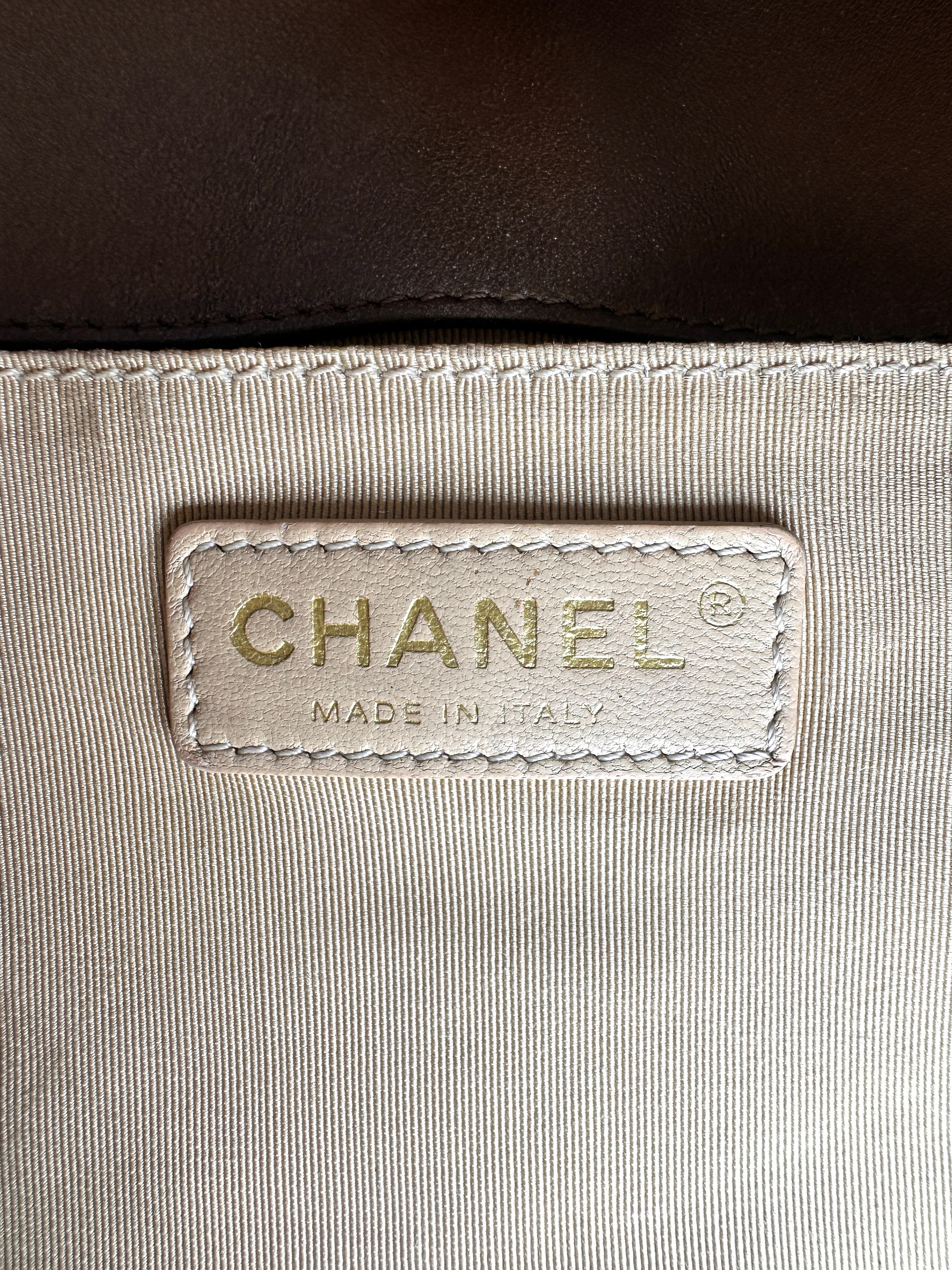 Chanel LeBoy Gold Quilted Leather Flap Bag With Gold Buckle(16***10) CC2615