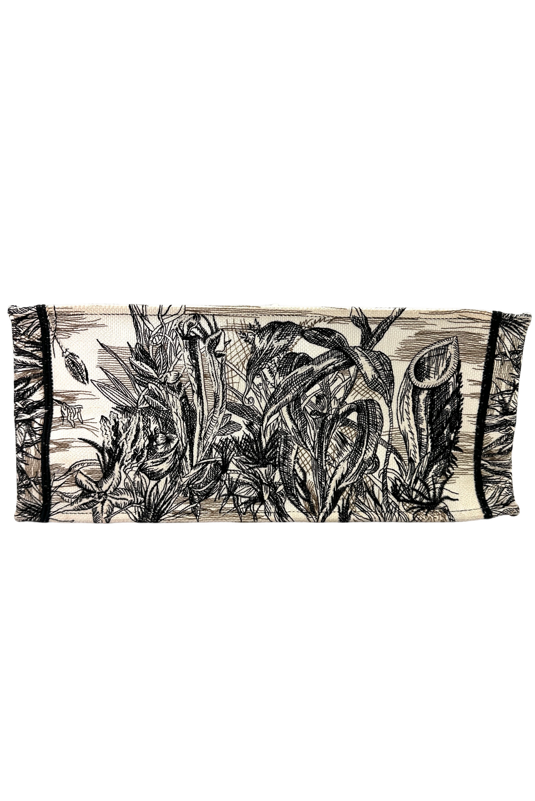 Christian Dior Toile de Jouy Canvas Embroidery Book Tote Bag DR958