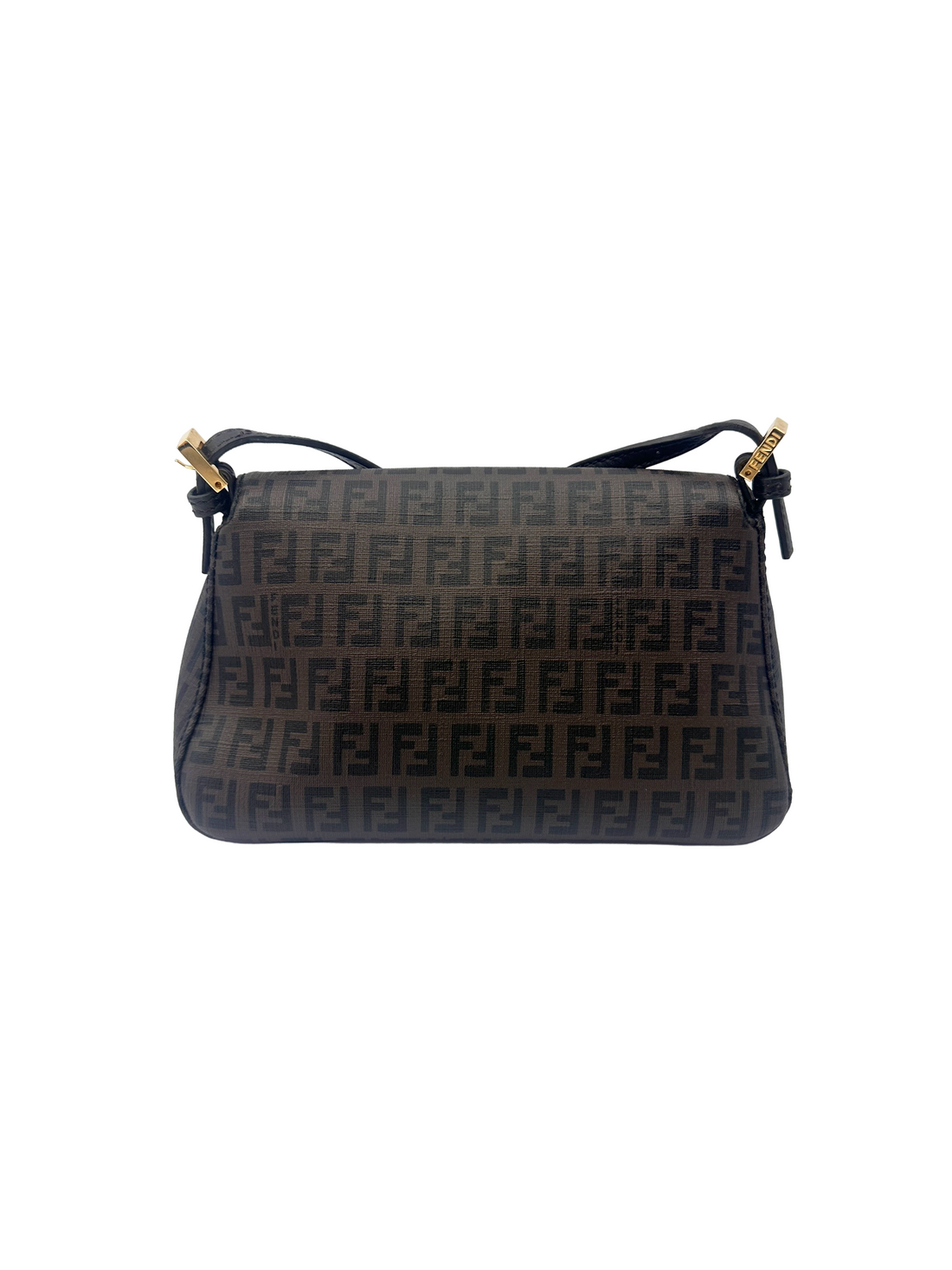 Fendi Zucca Canvas Baguette Shoulder Bag FF138