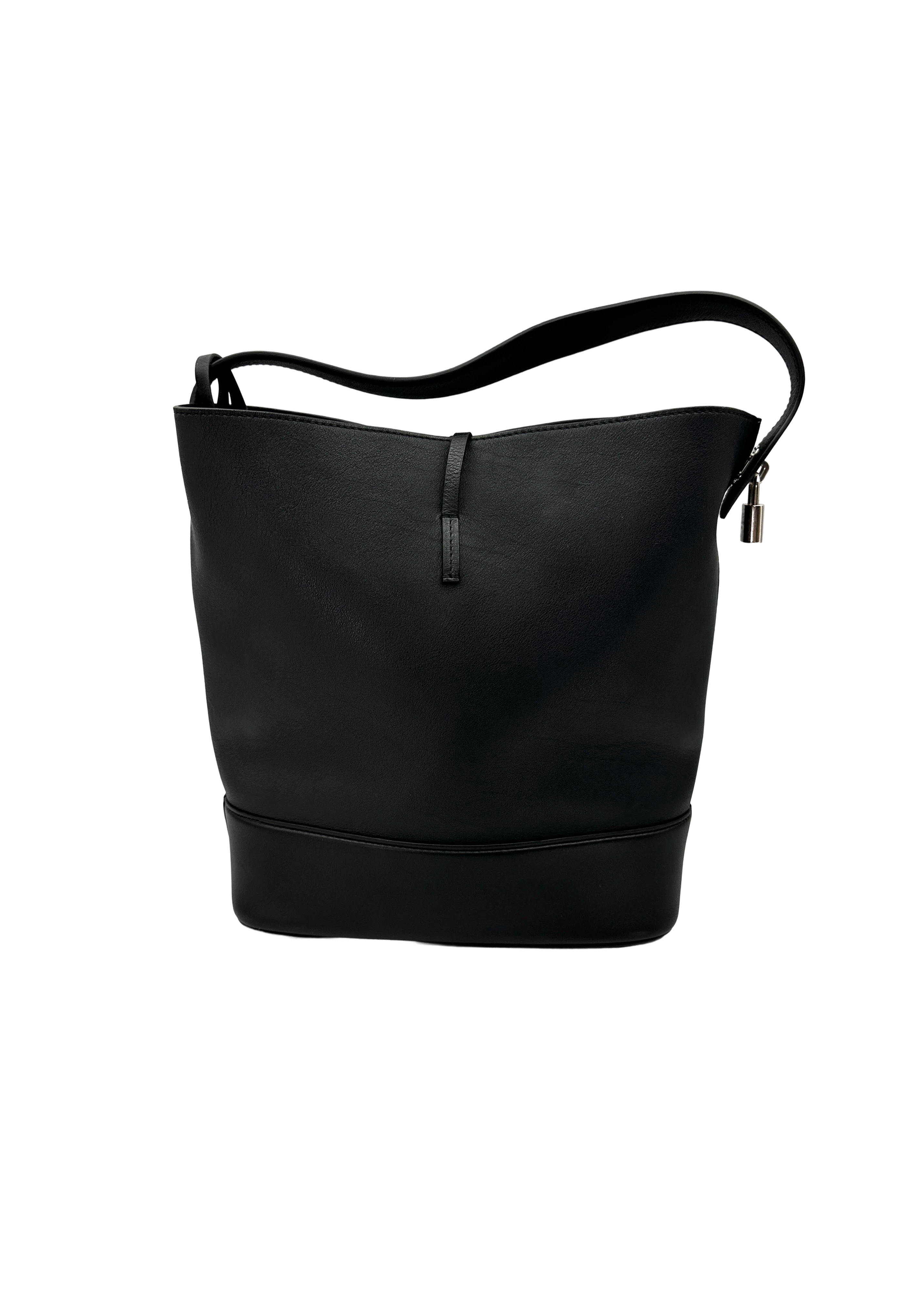 Louis Vuitton NN14 Black Leather Bucket Bag LV3393