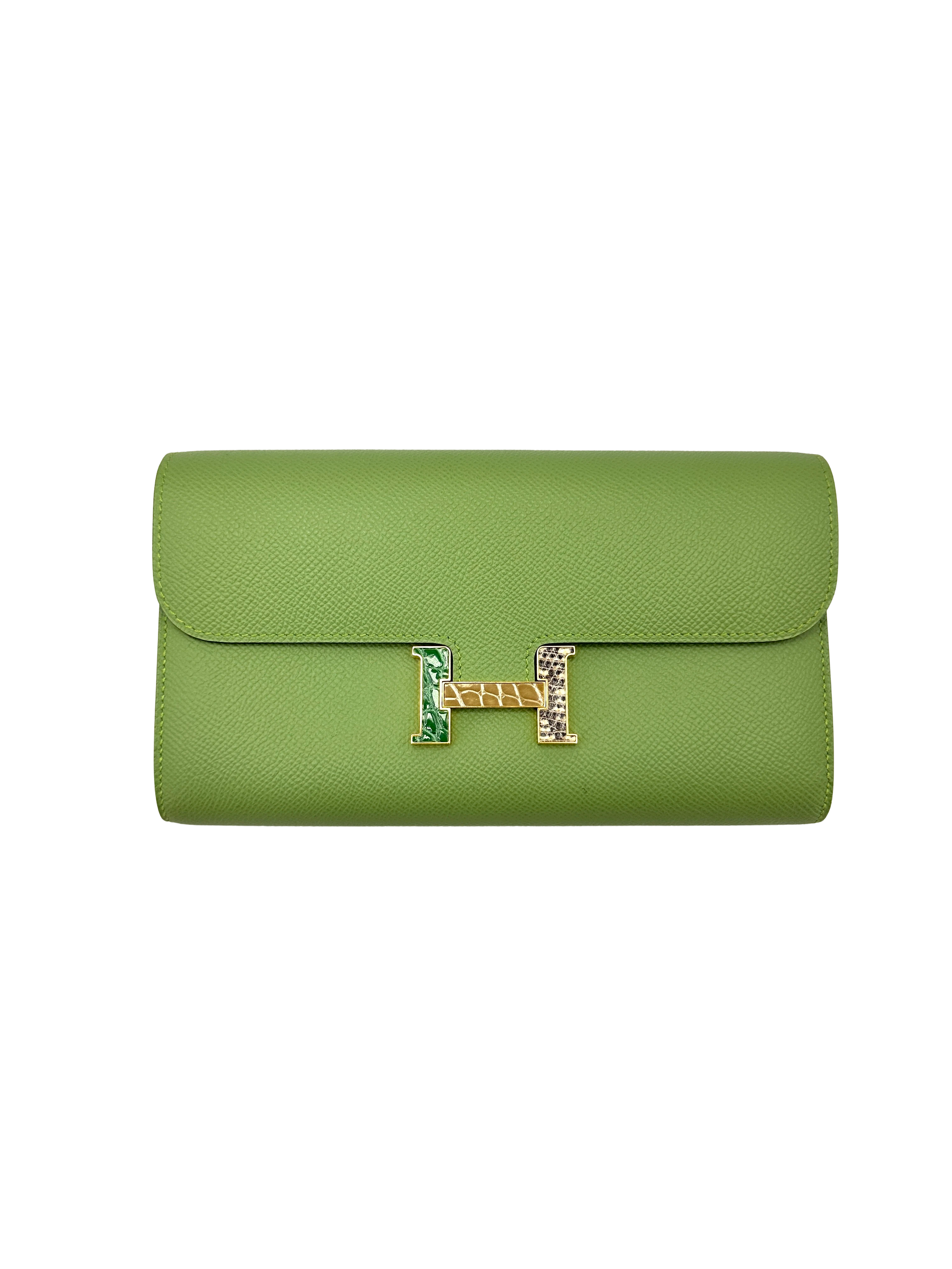 Hermes Constance To Go Green Leather Shoulder Bag HR193