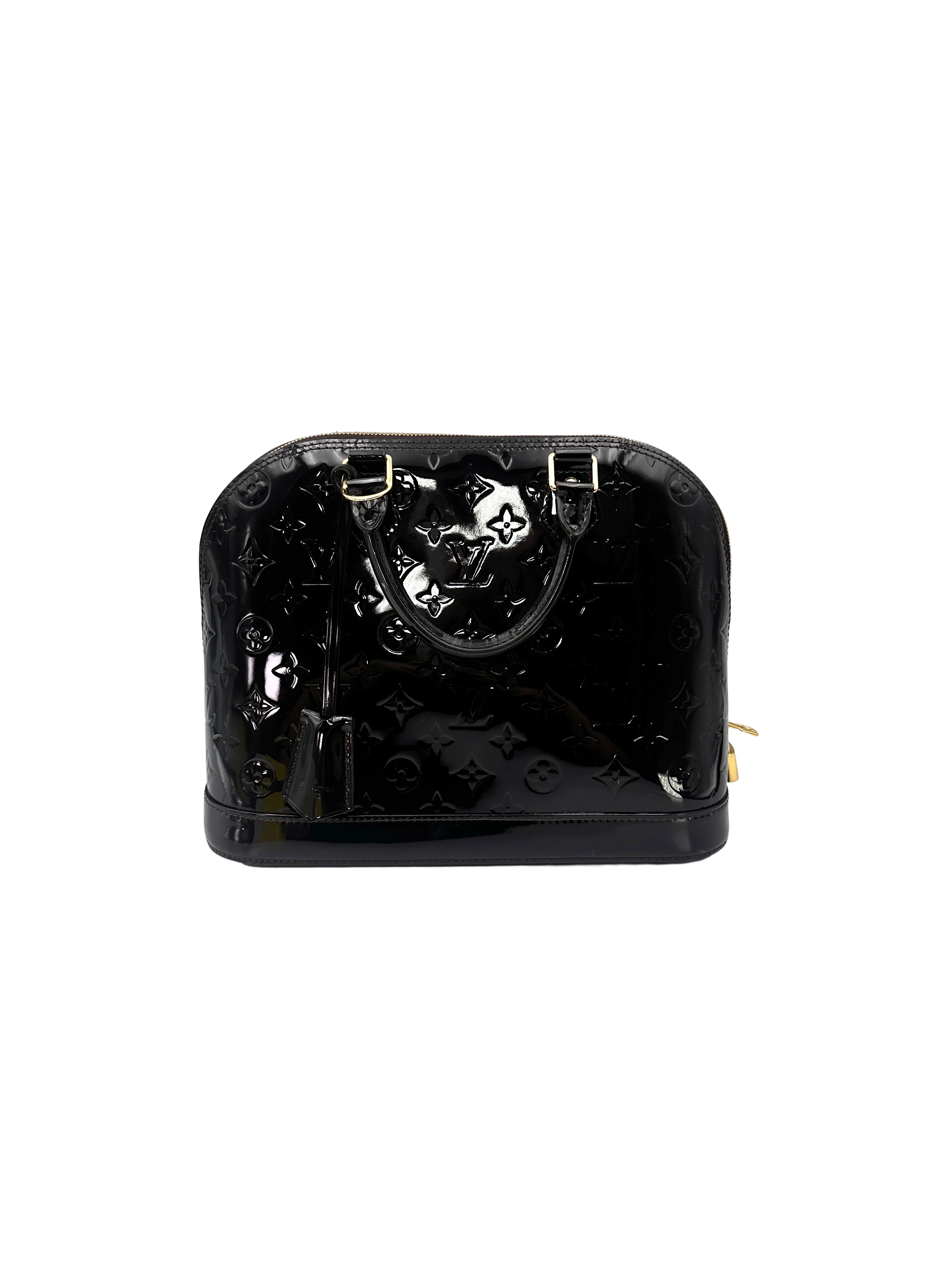 Louis Vuitton Alma PM Dark Red Patent Leather Handle Bag LV3410