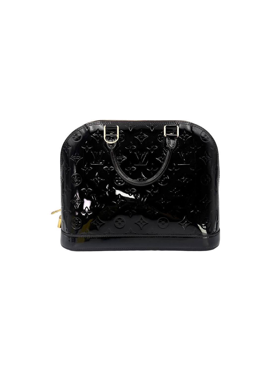 Louis Vuitton Alma PM Dark Red Patent Leather Handle Bag LV3410
