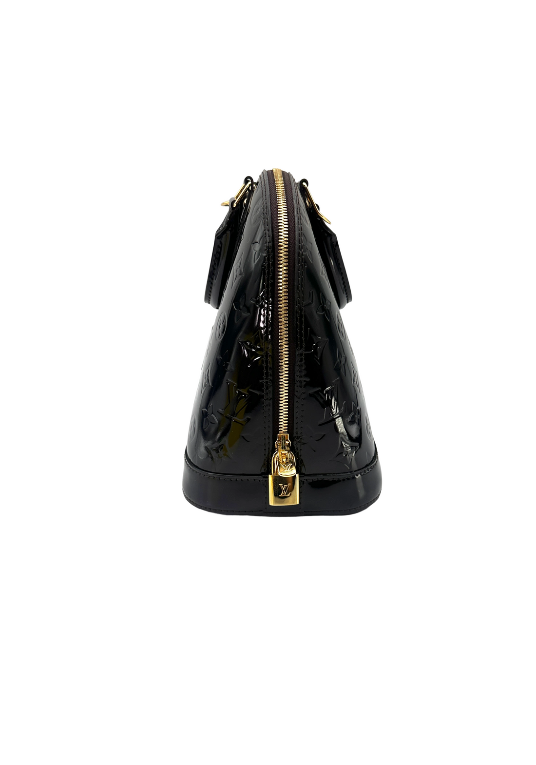 Louis Vuitton Alma PM Dark Red Patent Leather Handle Bag LV3410