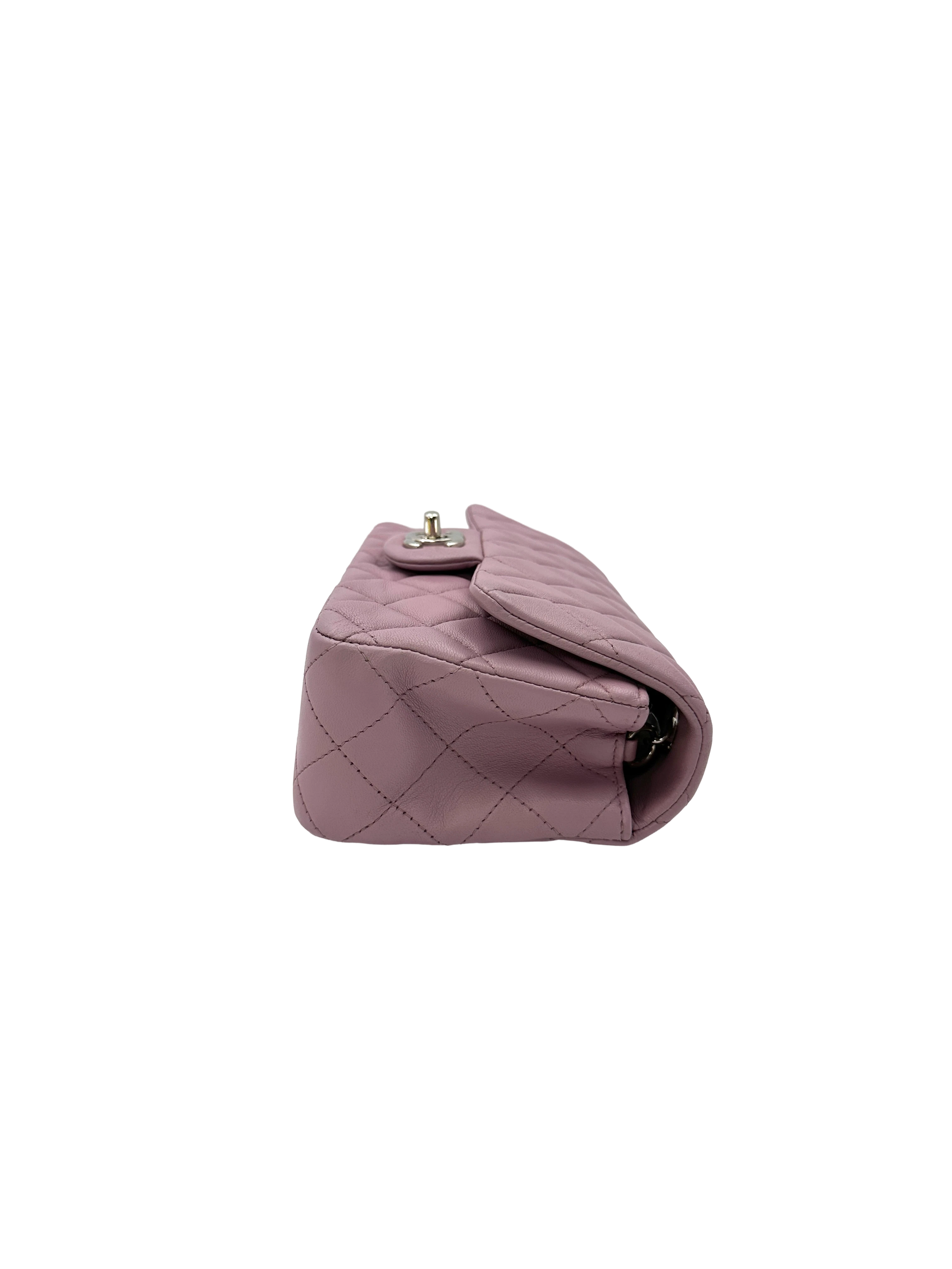 Chanel Classic Flap Purple Quilted Leather Mini Shoulder Bag(16***99) IRIS280