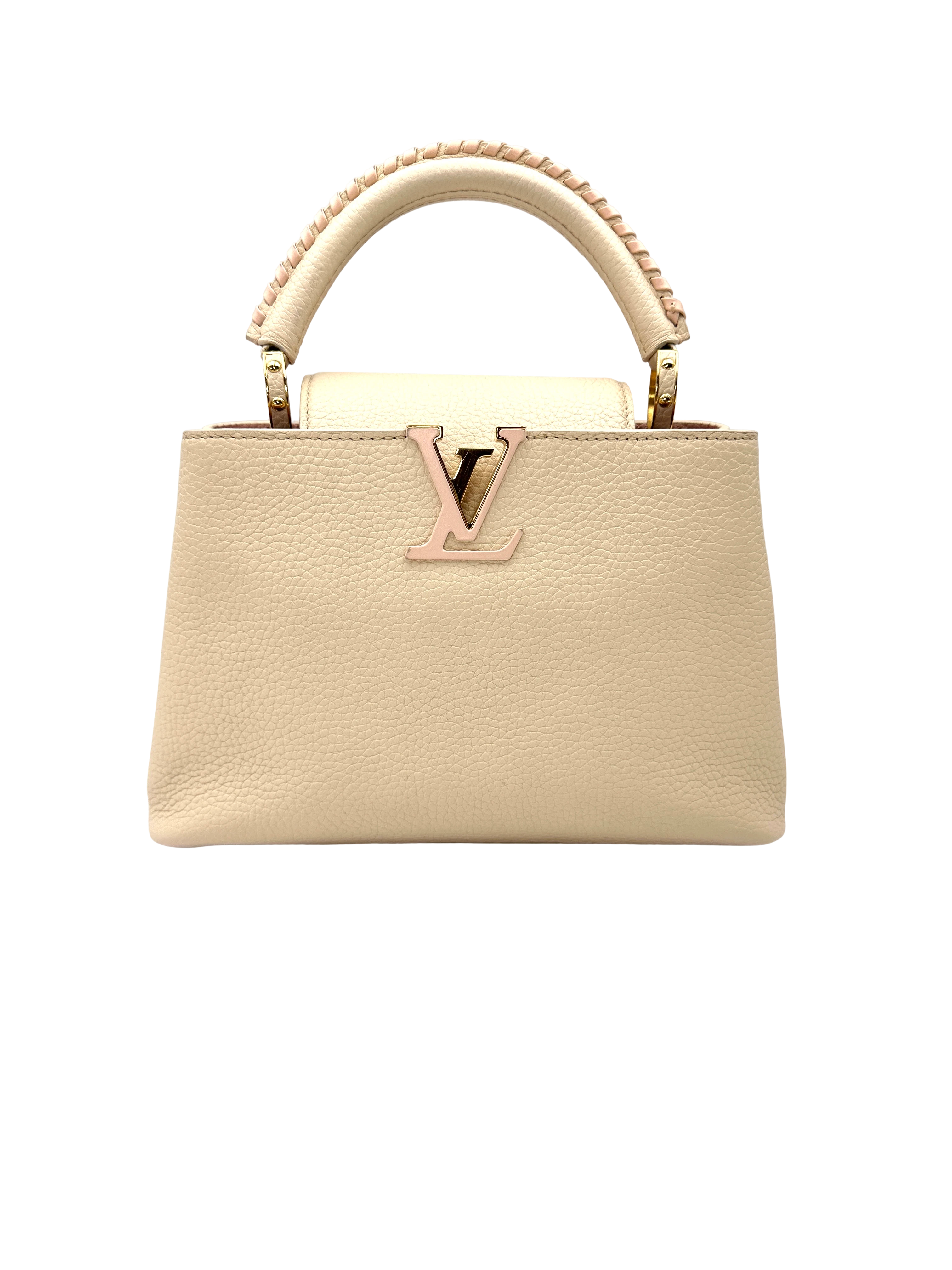 Louis Vuitton Capucines Beige Taurillon Leather Handle Bag LV3396