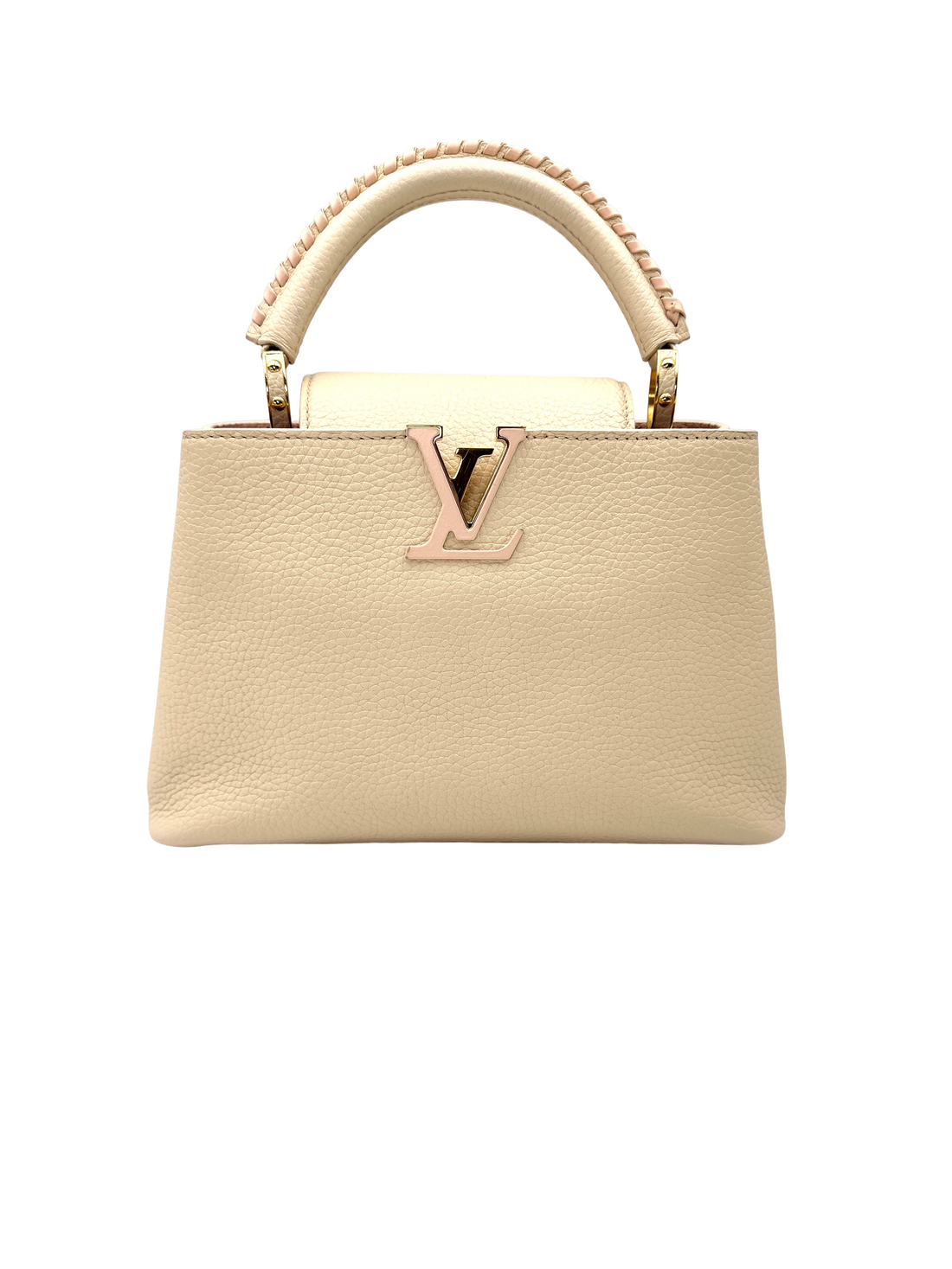 Louis Vuitton Capucines Beige Taurillon Leather Handle Bag LV3396