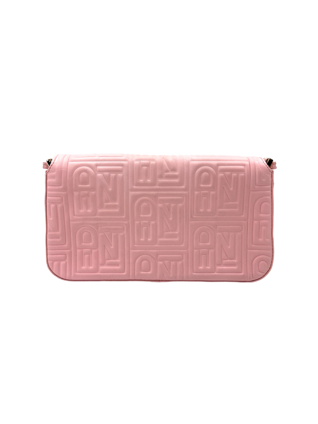 Fendi Baguette Pink Embossed Leather Shoulder Bag FF139