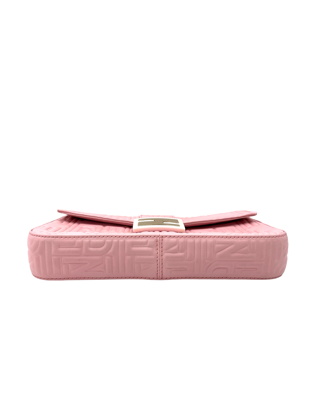 Fendi Baguette Pink Embossed Leather Shoulder Bag FF139