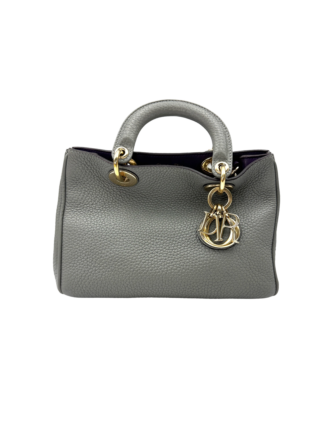 Christian Dior Diorissimo Blue Leather Mini Handle Bag DR962