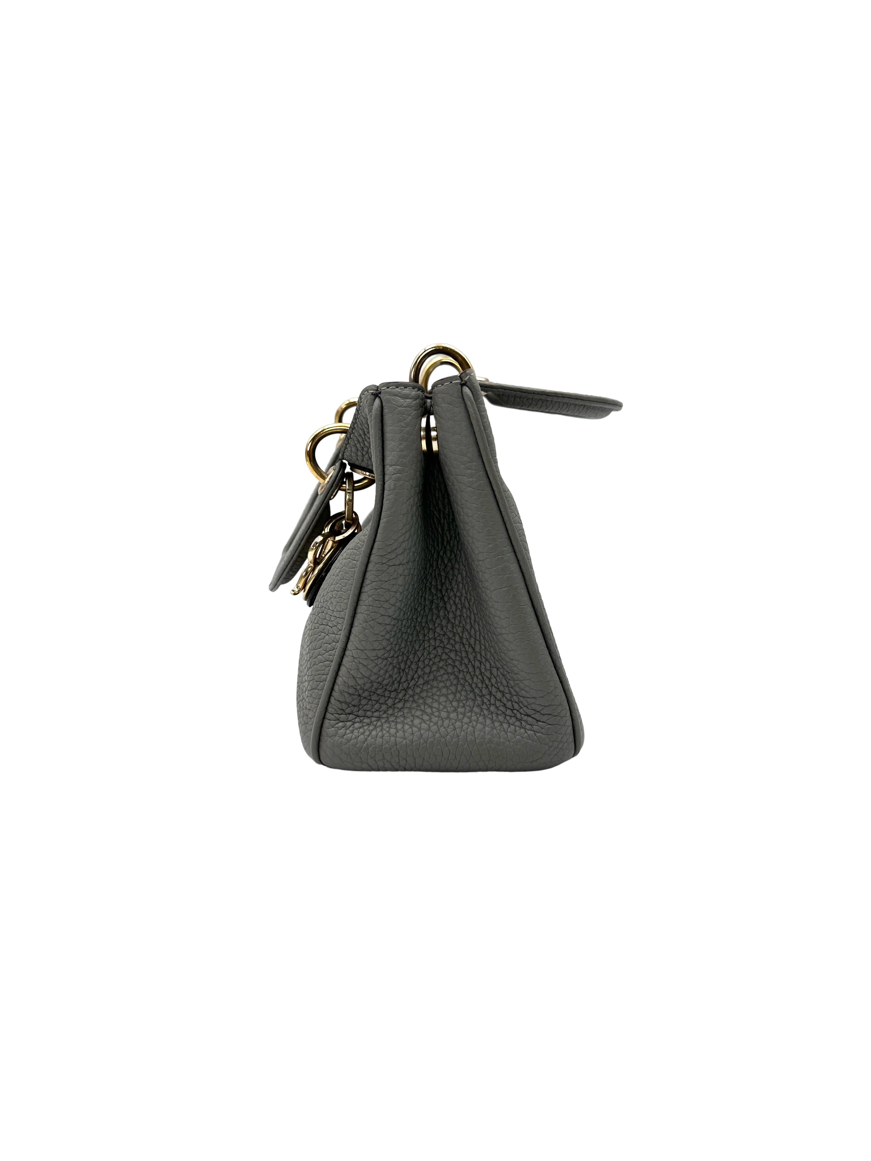 Christian Dior Diorissimo Blue Leather Mini Handle Bag DR962