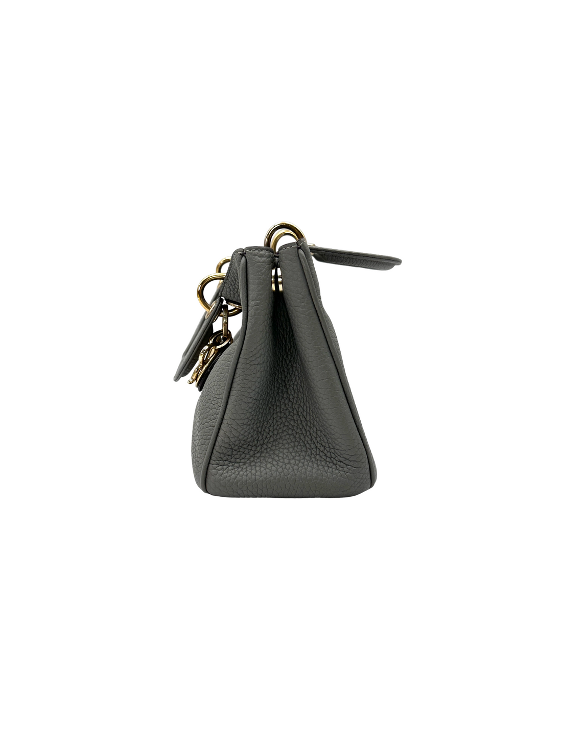 Christian Dior Diorissimo Blue Leather Mini Handle Bag DR962